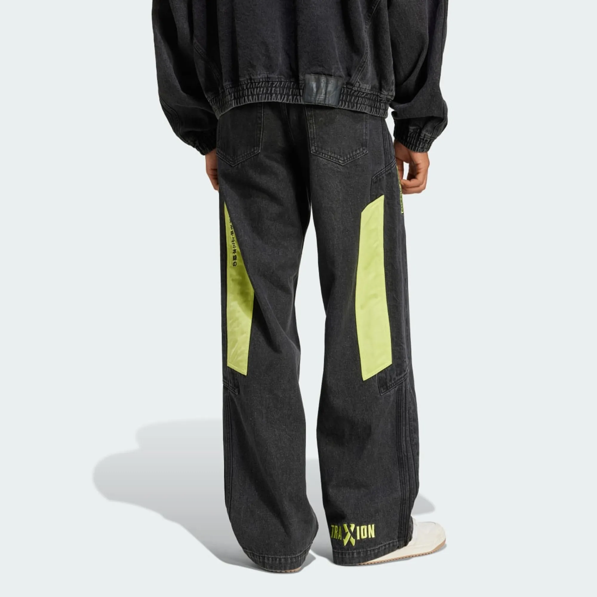 adidas Originals Adilenium Season 2 Moto Denim Pants, Black