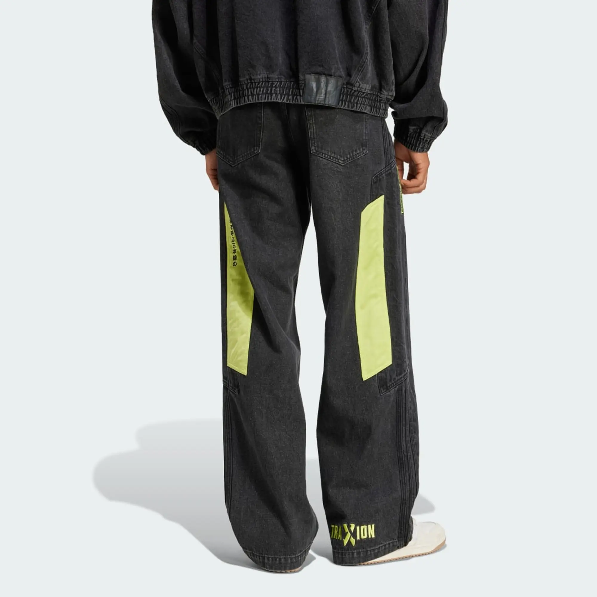 adidas Originals Adilenium Season 2 Moto Denim Pants, Black
