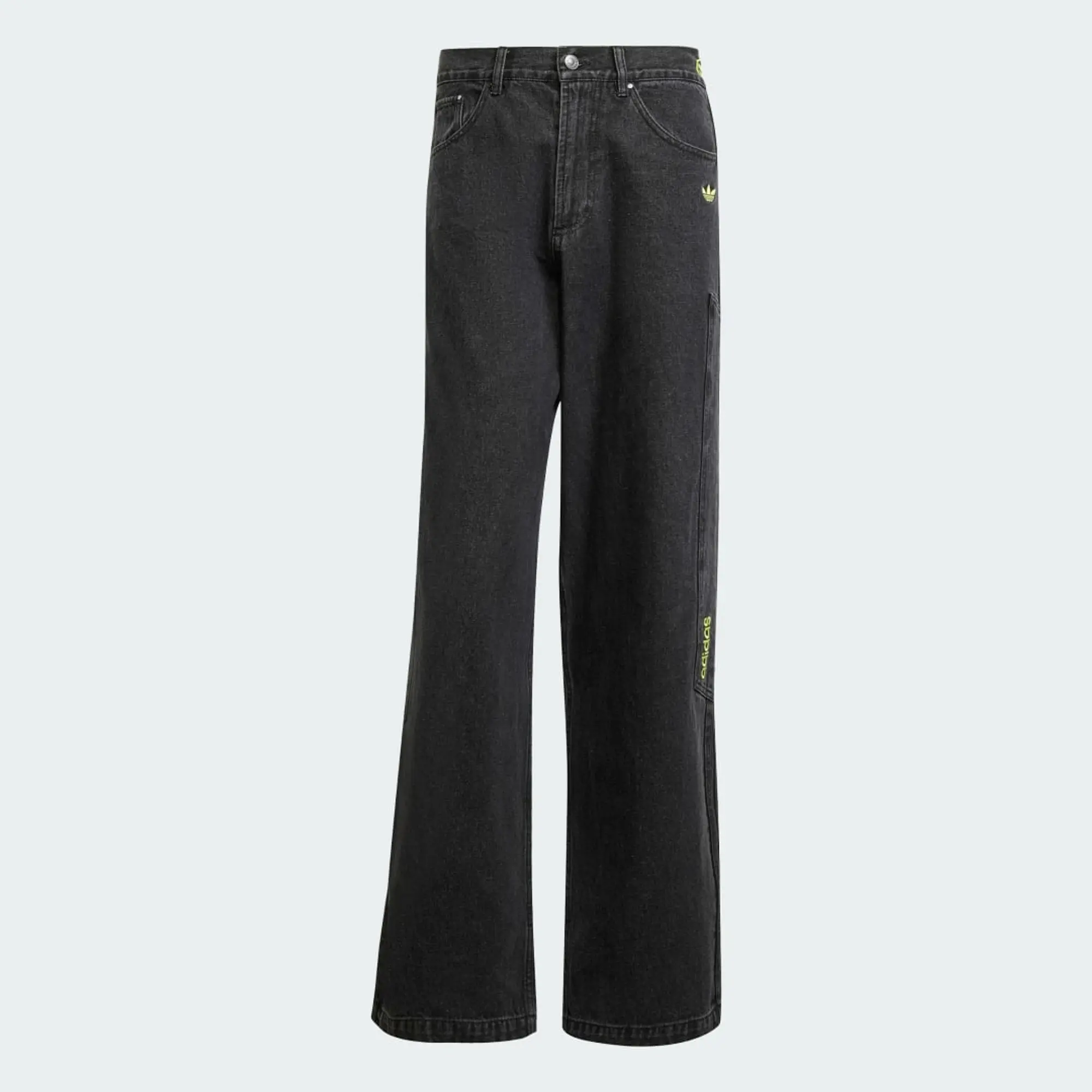 adidas Originals Adilenium Season 2 Moto Denim Pants, Black