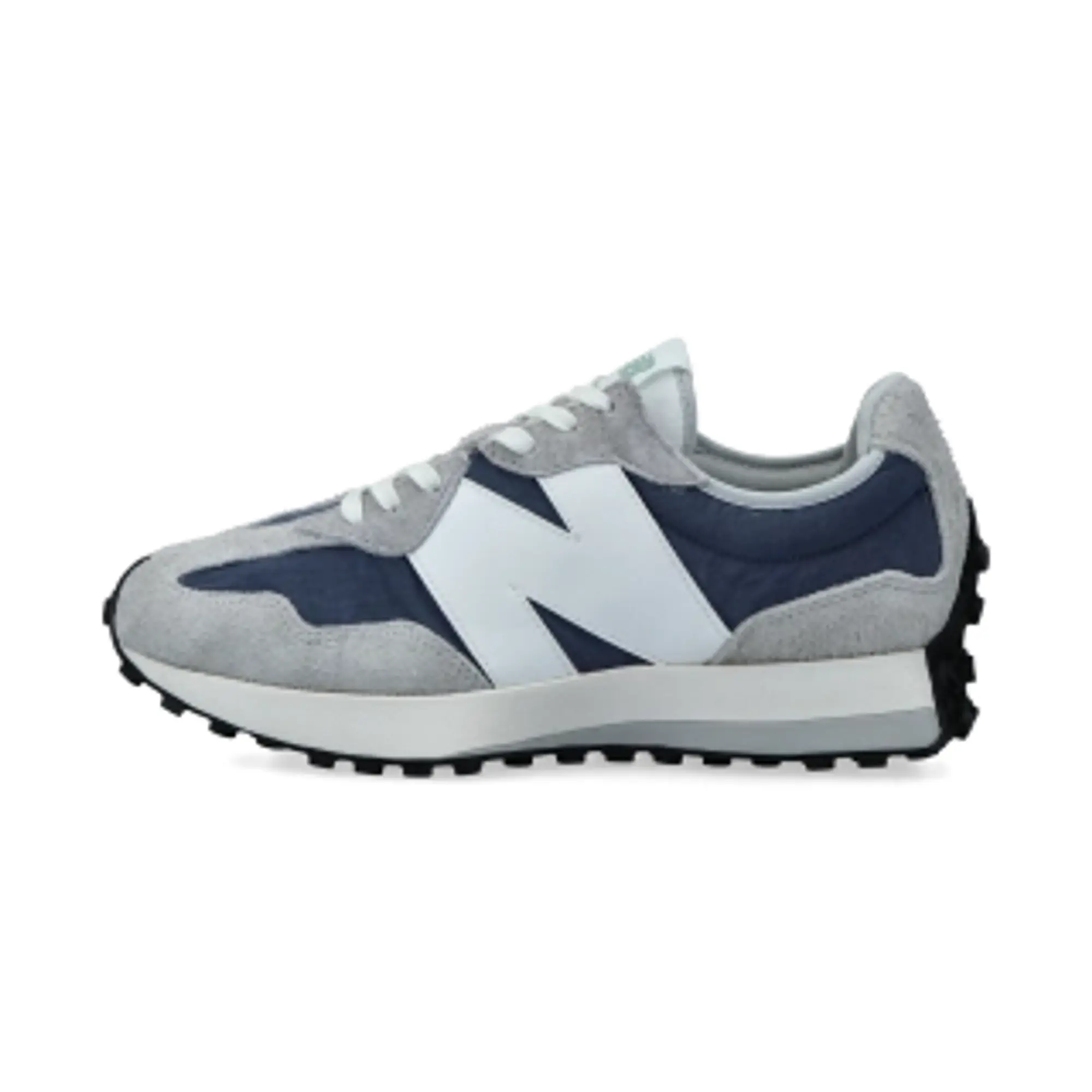 New Balance Men's 327 in Grey/Blue Suede/Mesh