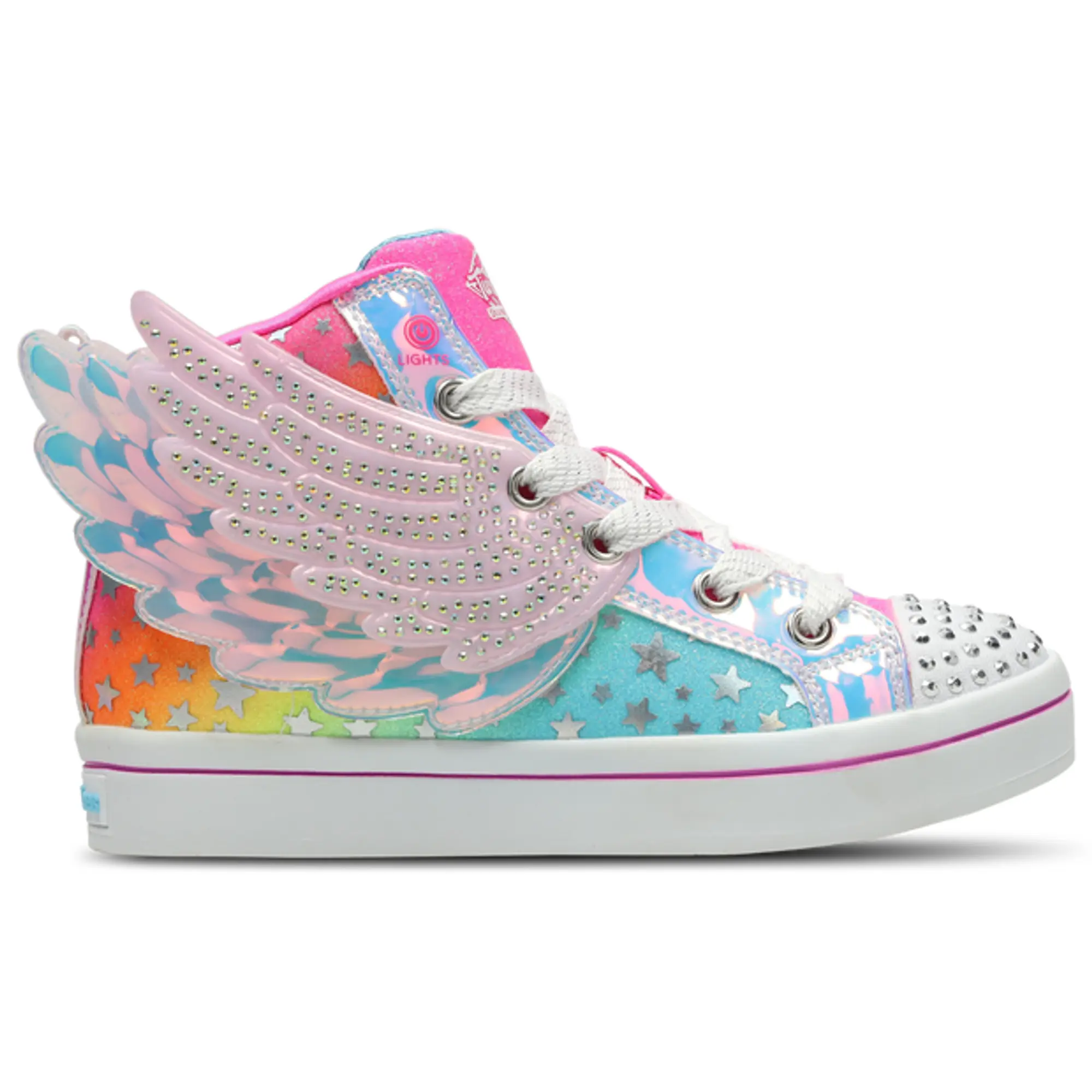 Skechers Girls Twinkle Toes: Twi-Lites 2.0 - Dreamy Wings Sneaker in Hot Pink