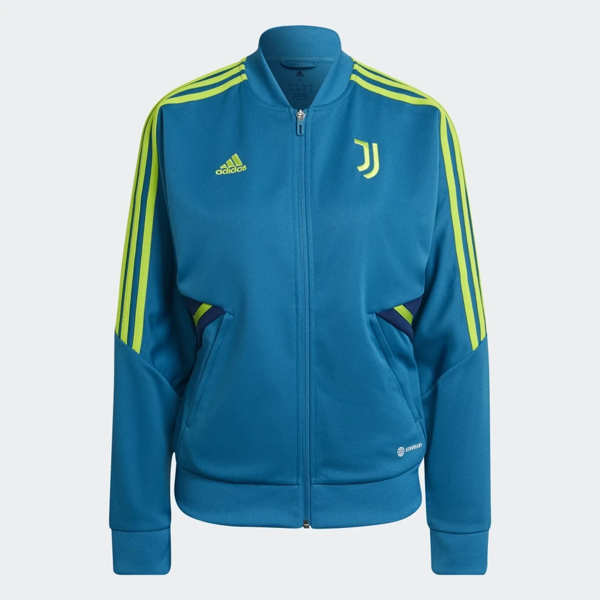Juventus Training Jacket (Active Teal) - Ladies 2022-2023 Women's Blue Made By: Adidas