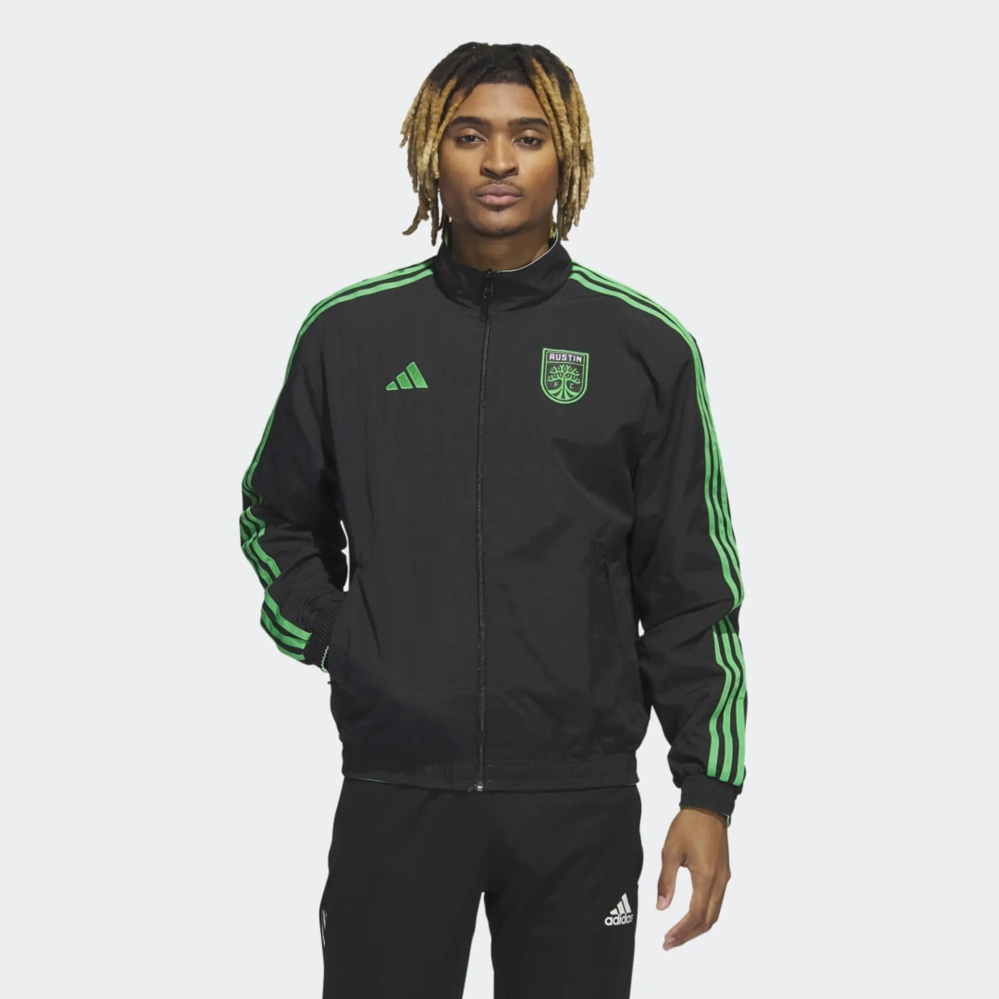 Austin FC Anthem Jacket (Black) 2022-2023 Men's Made By: Adidas