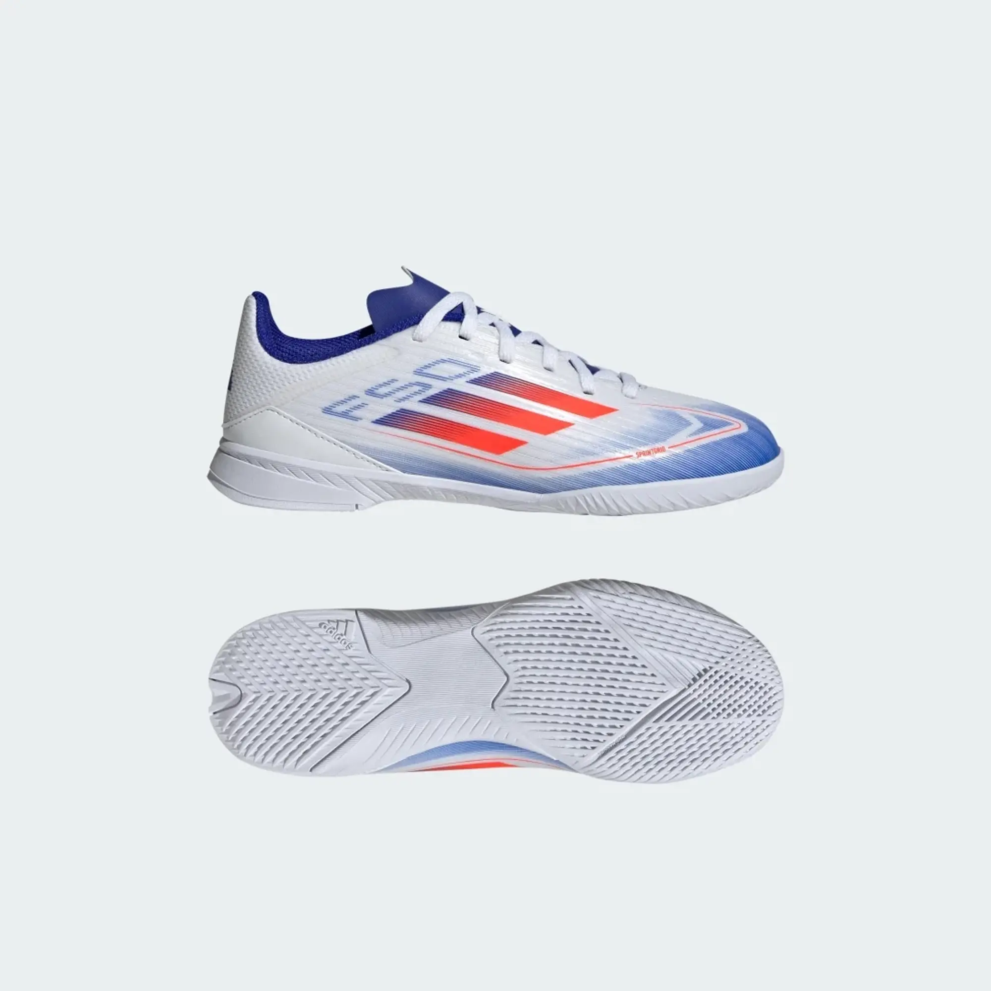 adidas F50 League Junior Indoor Football Boots - White