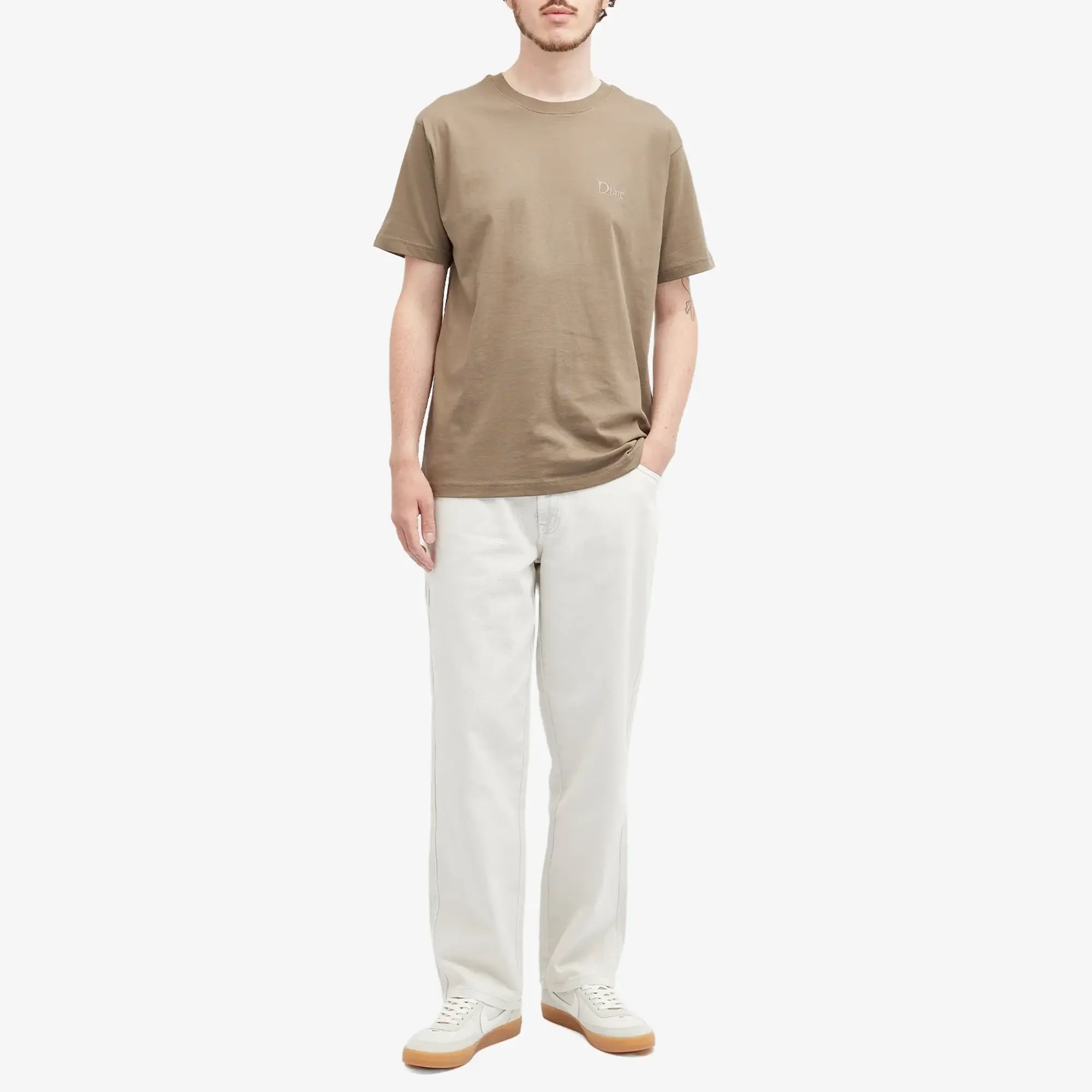 Dime Men's Classic Small Logo T-Shirt Deep Sepia