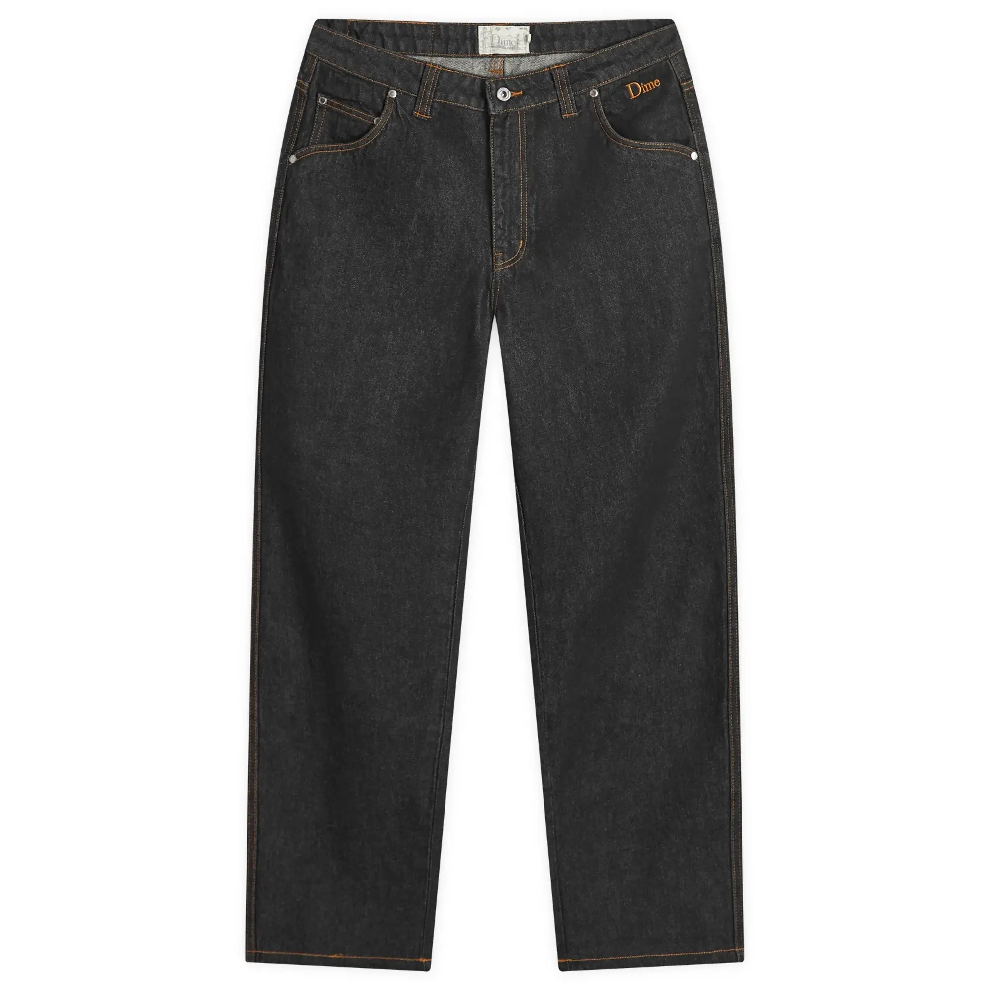 Dime Men's Classic Relaxed Denim Pants Black Washed