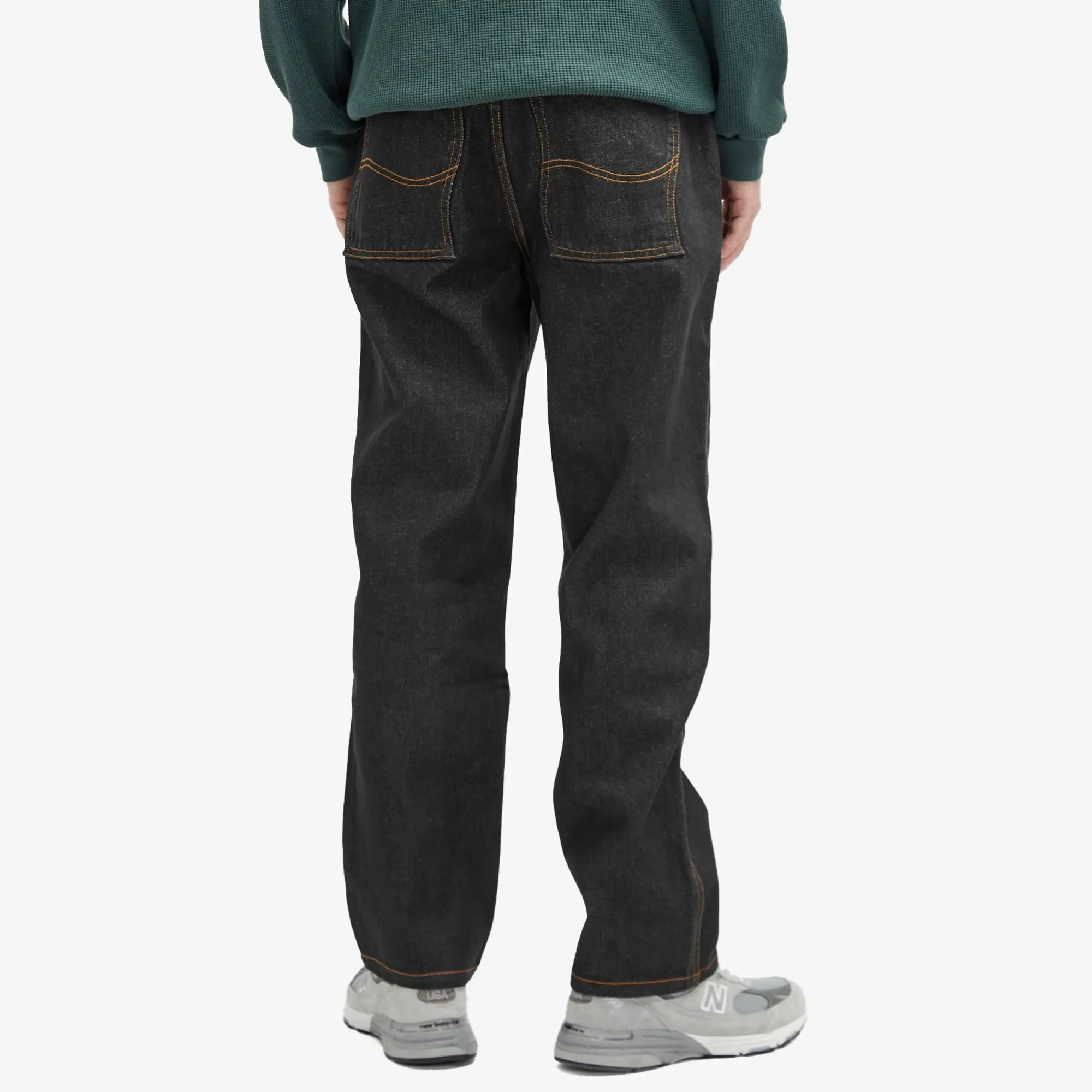 Dime Men's Classic Relaxed Denim Pants Black Washed