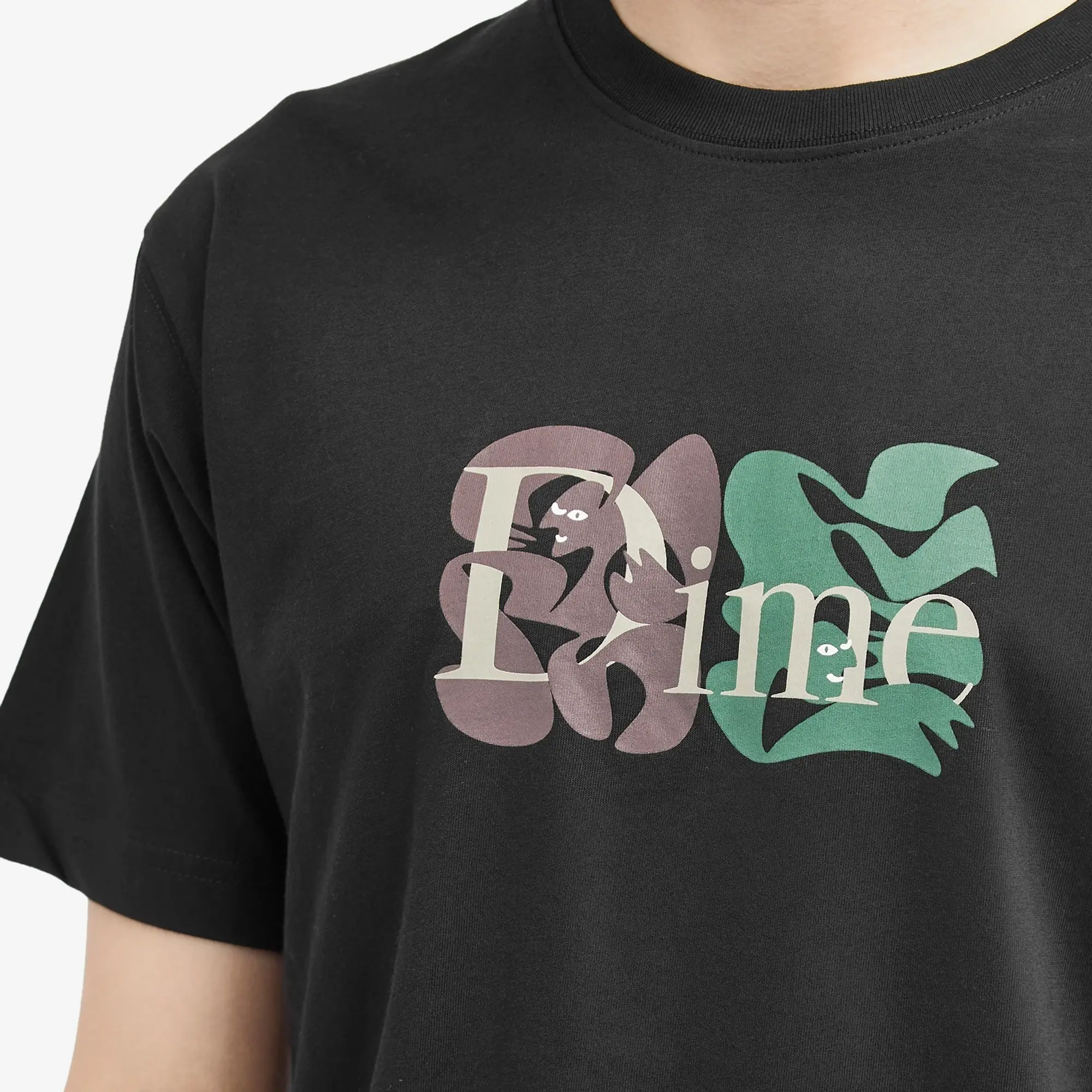 Dime Men's Classic Duo Logo T-Shirt Black