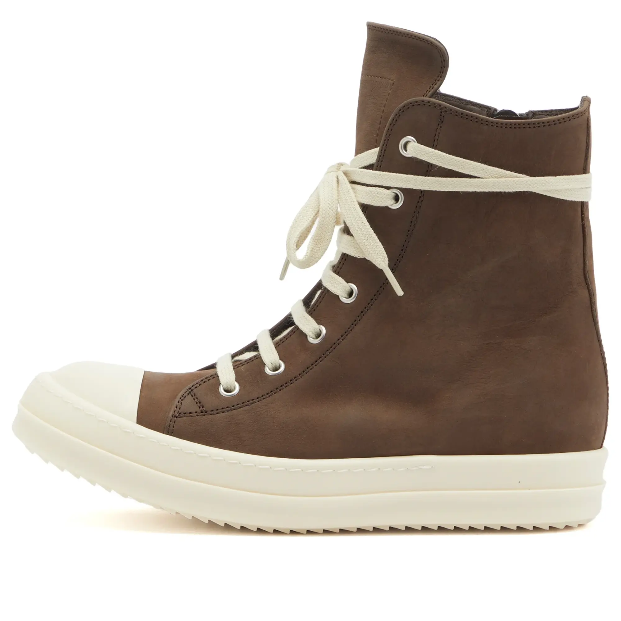 Rick Owens Women's Hi Top Sneakers Saddle/Milk