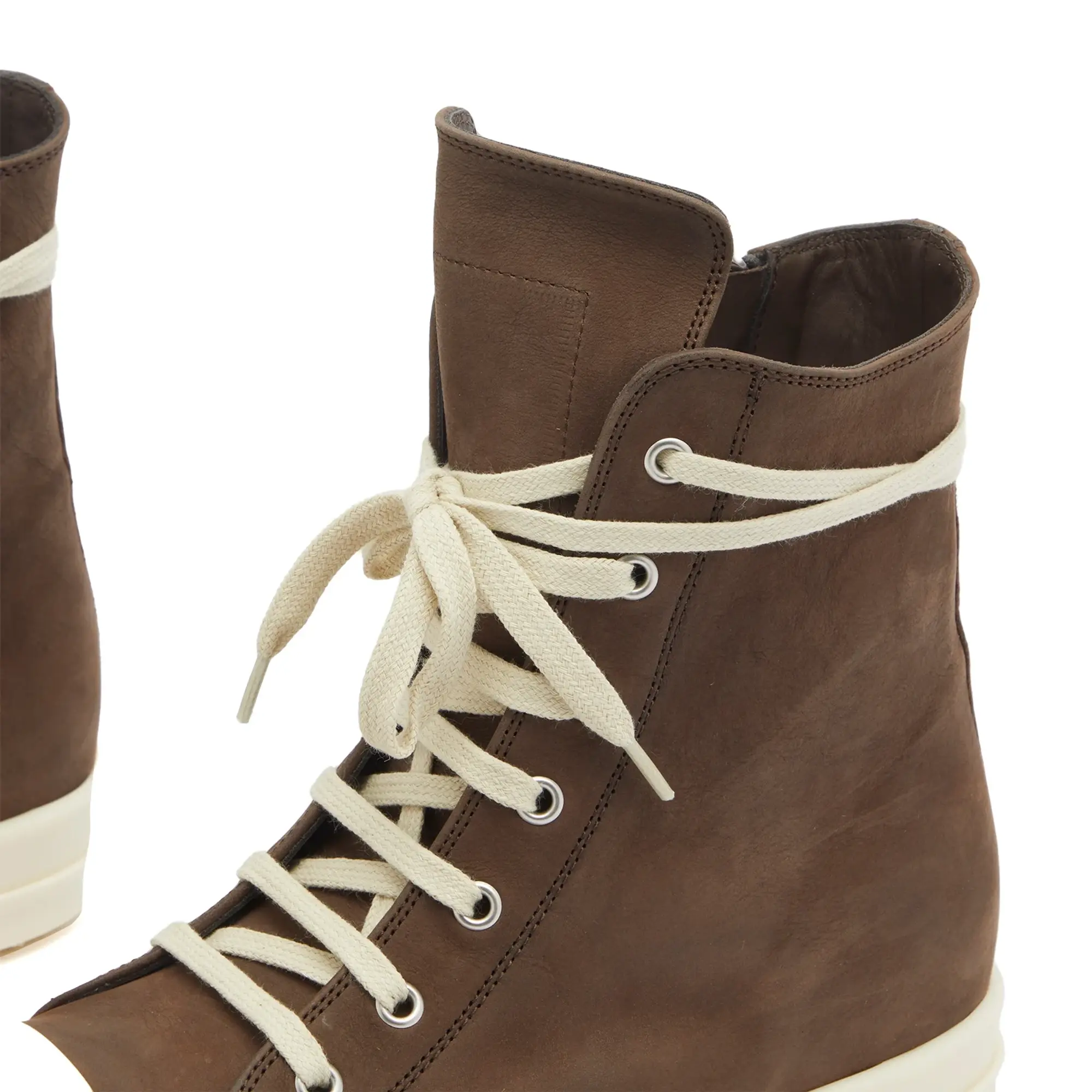 Rick Owens Women's Hi Top Sneakers Saddle/Milk