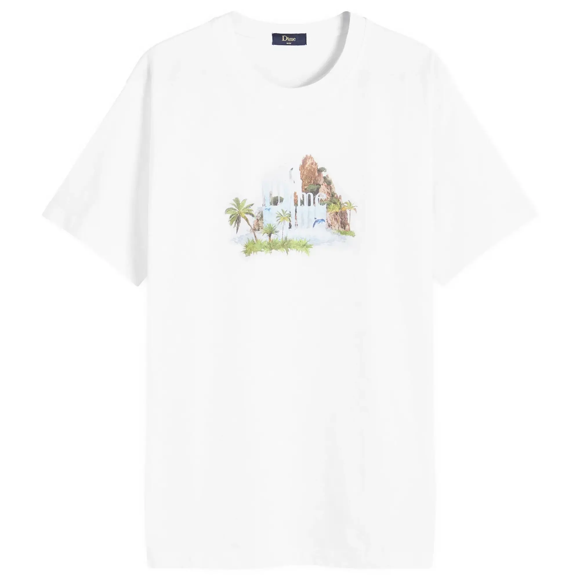 Dime Men's Classic Waterfall T-Shirt White