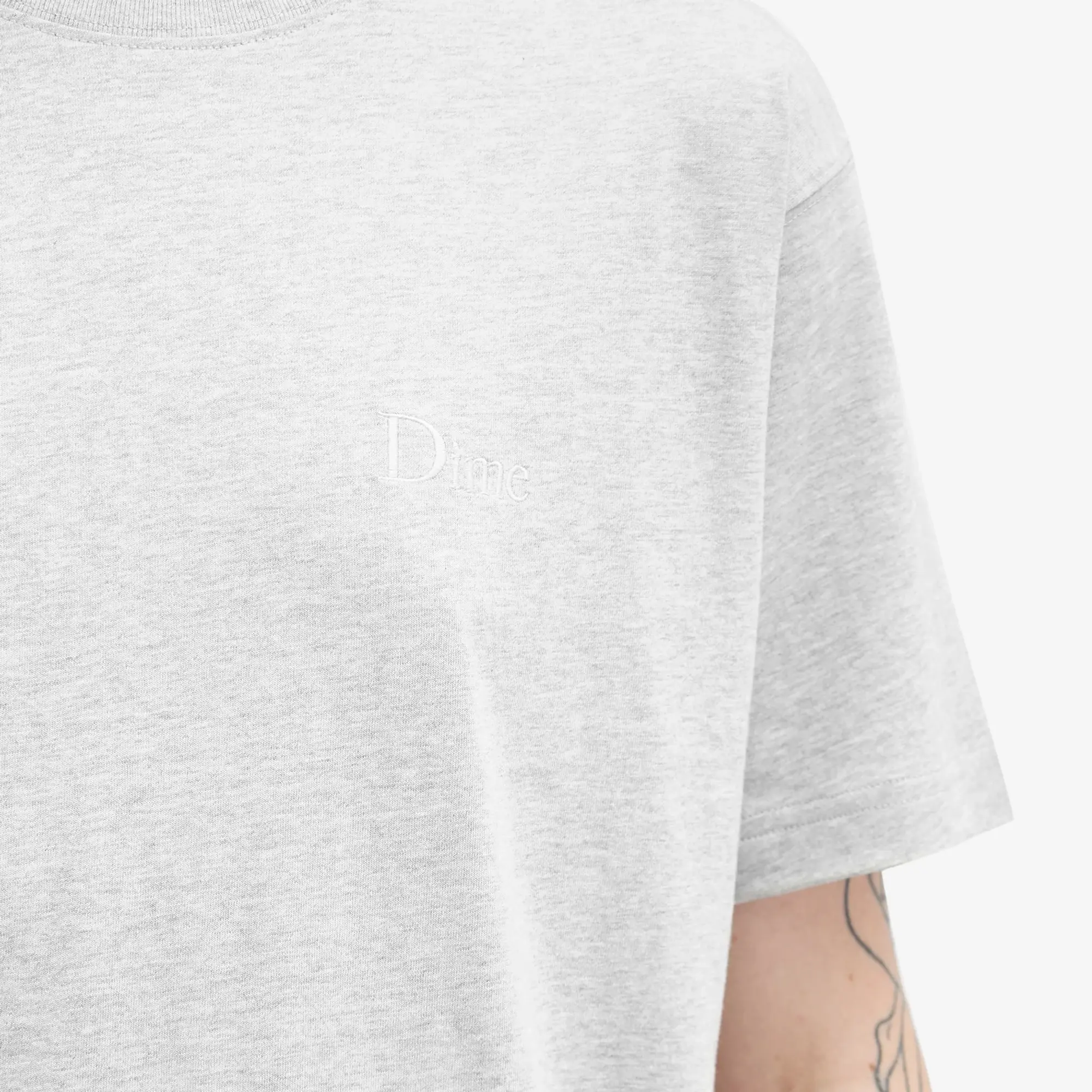 Dime Men's Classic Small Logo T-Shirt Heather Grey
