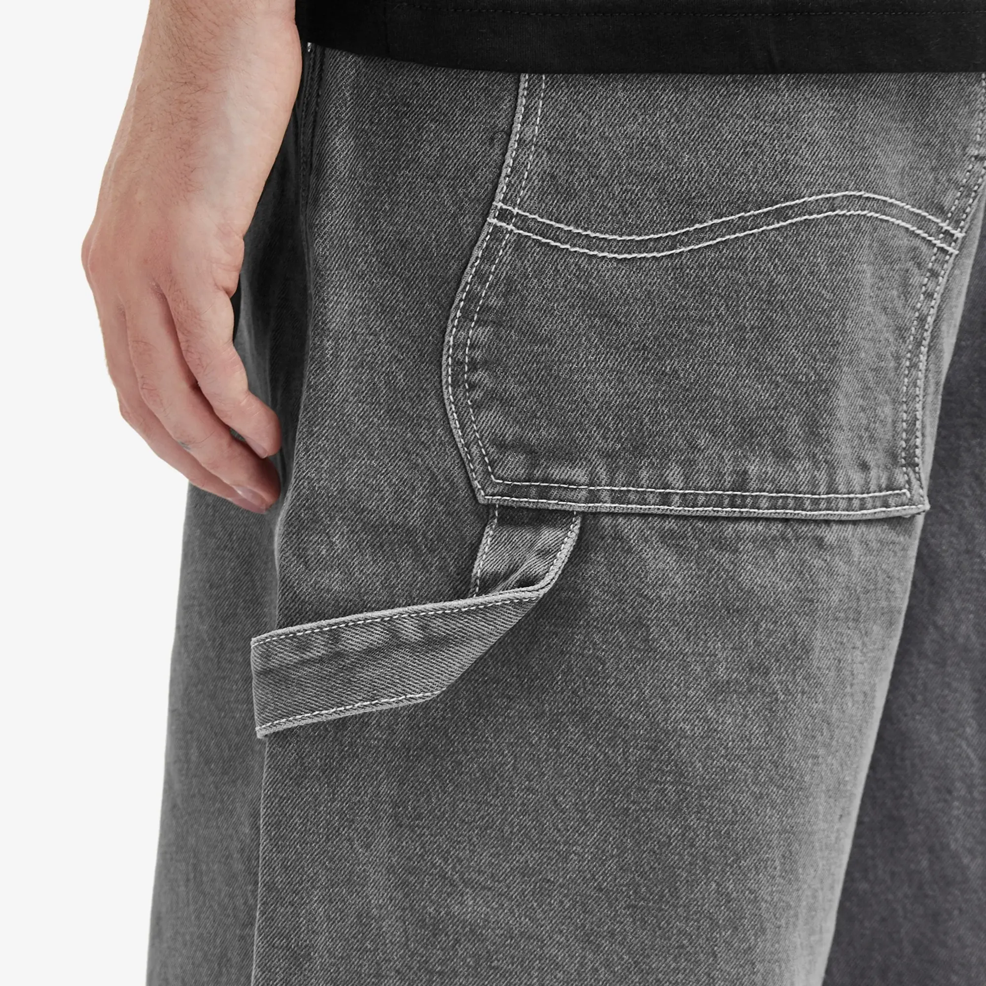 Dime Men's Classic Denim Shorts Faded Black