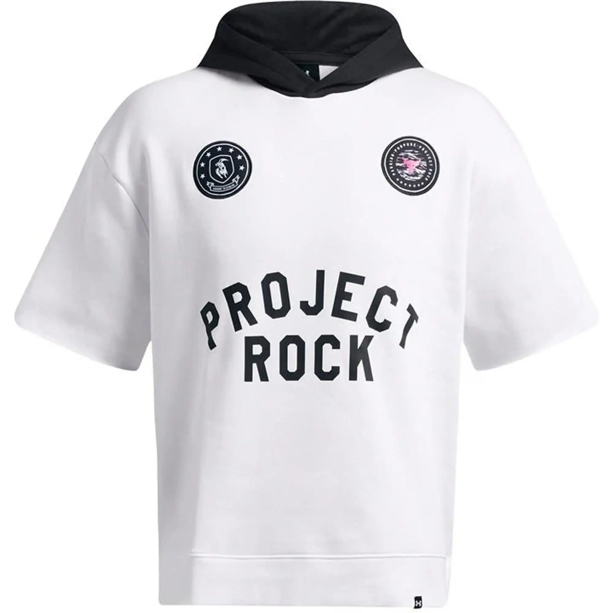 Sweatshirt Under Armour Project Rock Icon Fleece Ss Hoody Boh White/ Black Xl