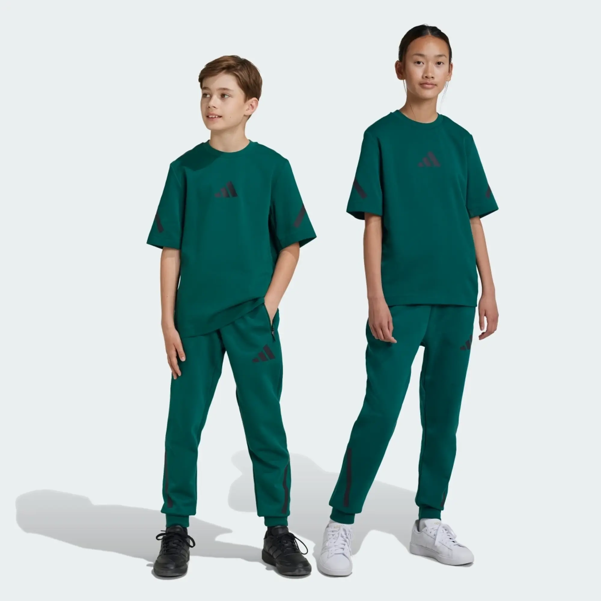adidas Z.N.E. Tapered-Leg Tracksuit Bottoms Kids - Green