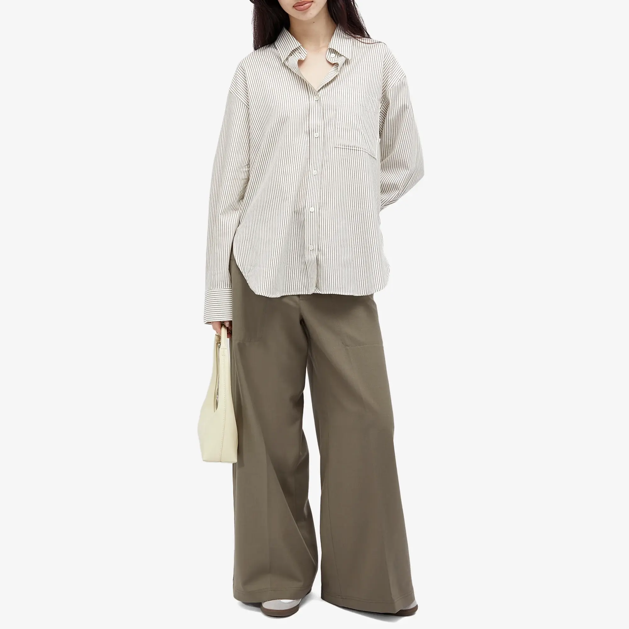 Closed Women's Wide Leg Baggy Trousers Grey