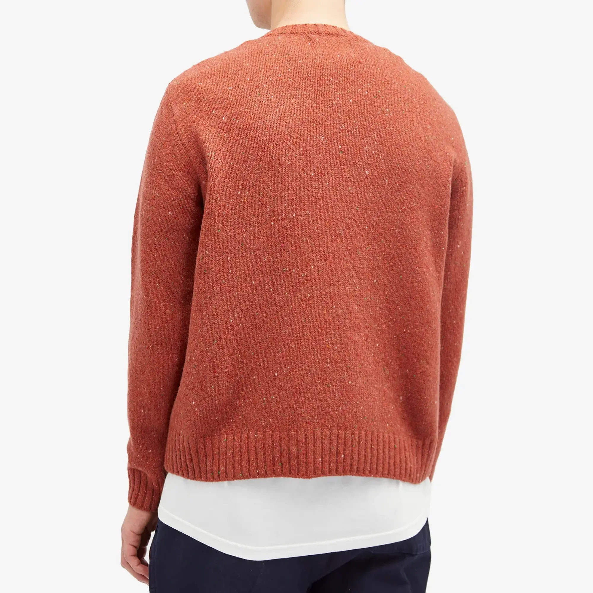 Folk Men's Chain Crew Knit Rust