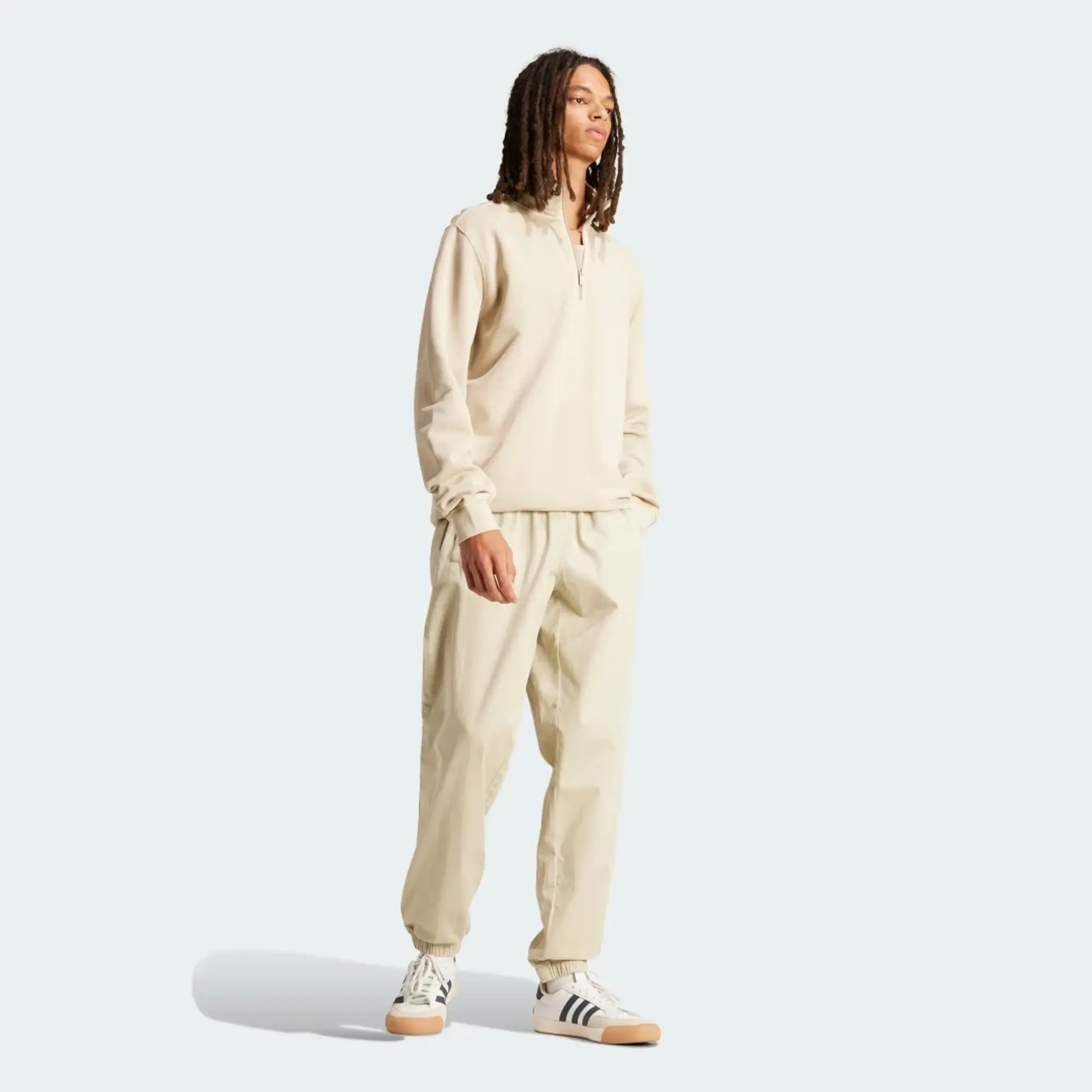 adidas Trefoil Essentials+ Dye Half Zip Crew Sweatshirt