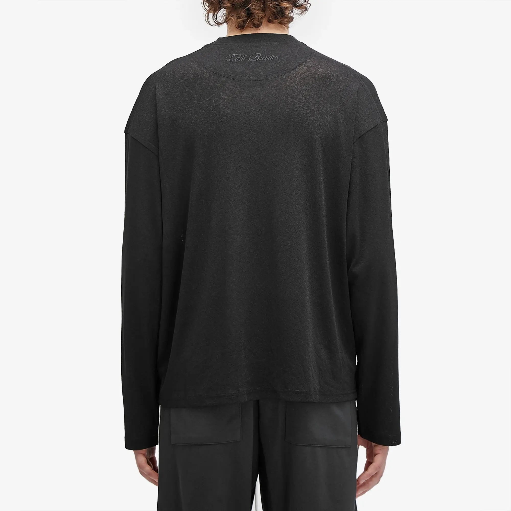 Cole Buxton Men's Waffle Long Sleeve Shirt Vintage Black