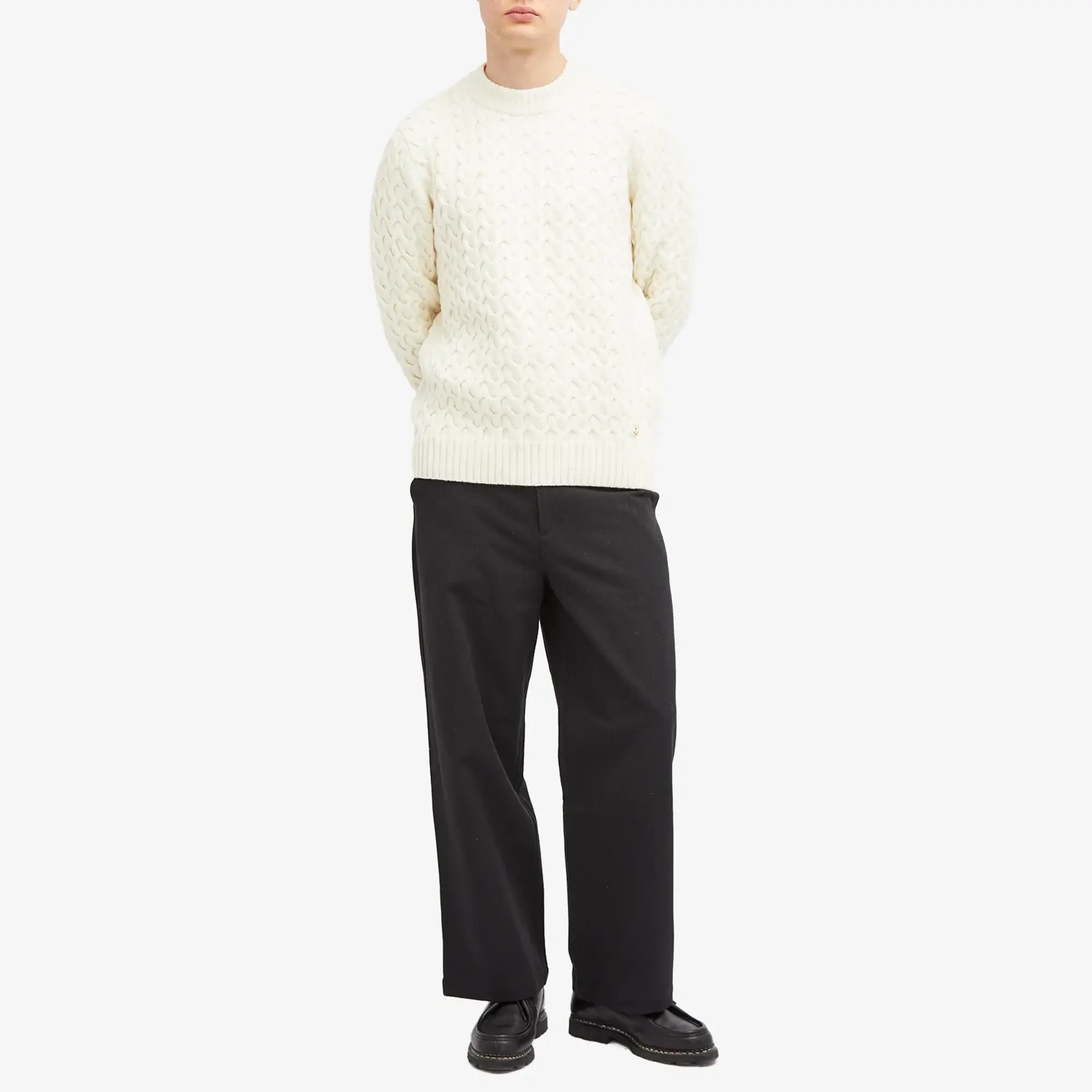 Armor-Lux Men's Cable Knit Jumper Nautral