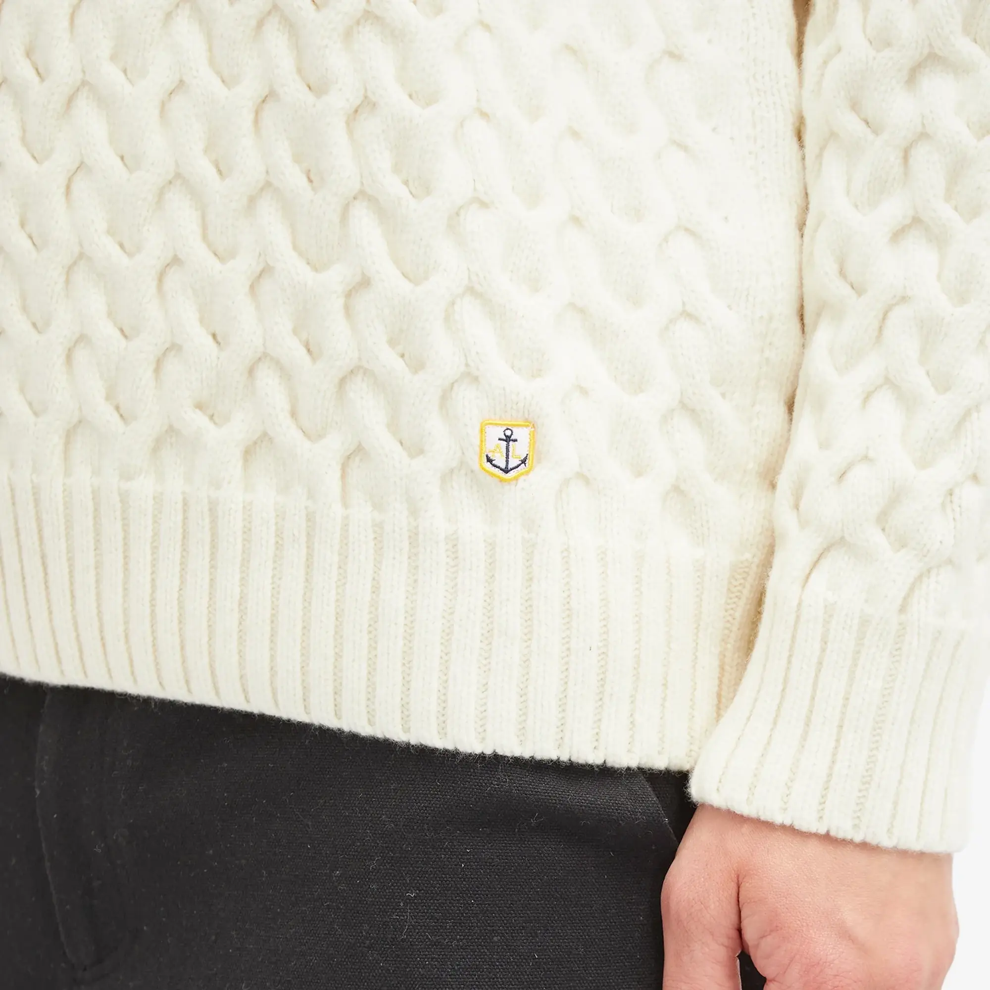Armor-Lux Men's Cable Knit Jumper Nautral