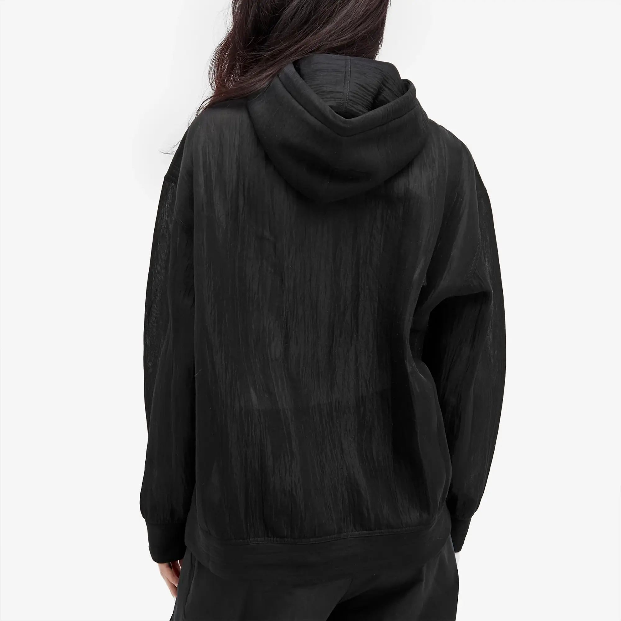 Auralee Women's Elastic Sheer Nylon Parka Black