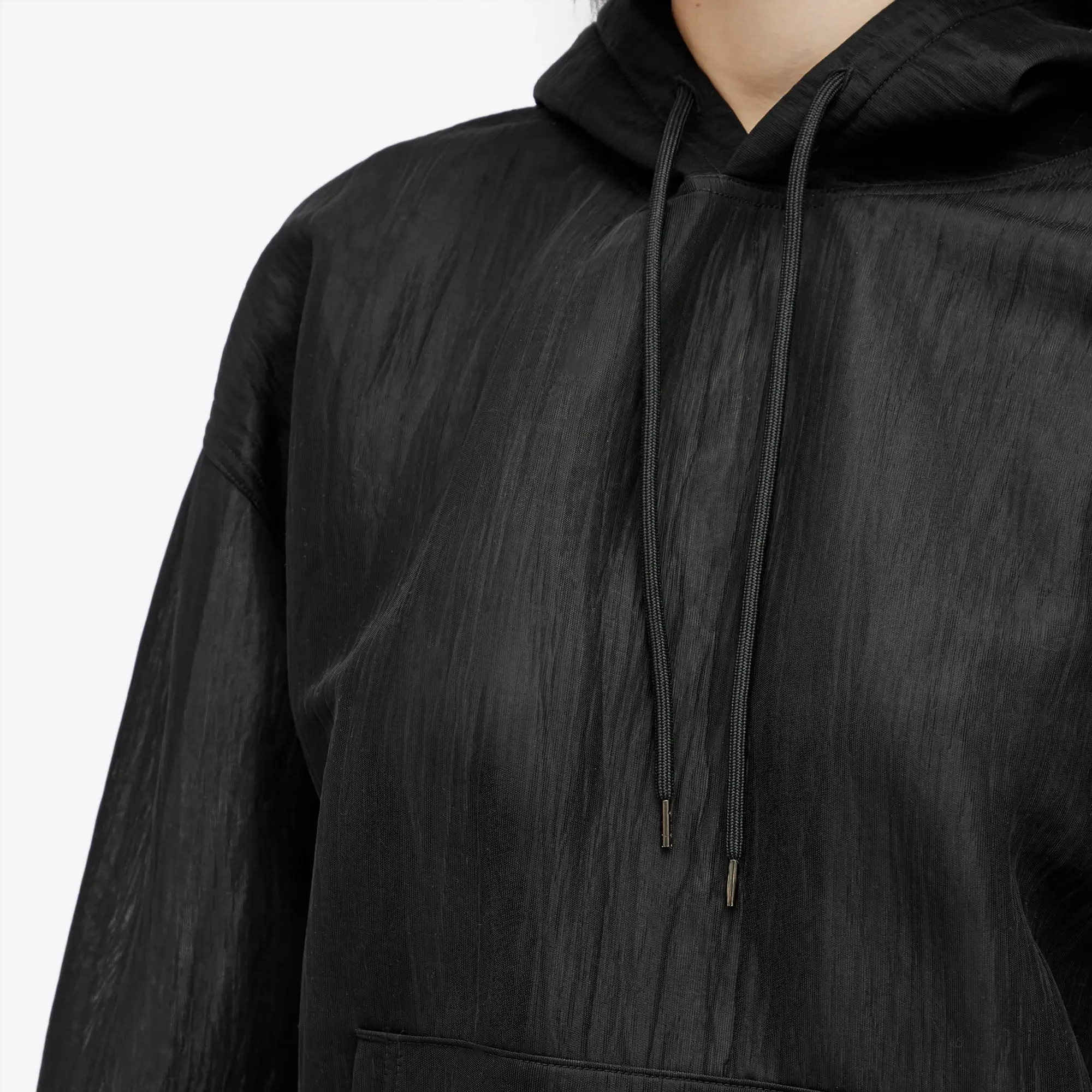 Auralee Women's Elastic Sheer Nylon Parka Black