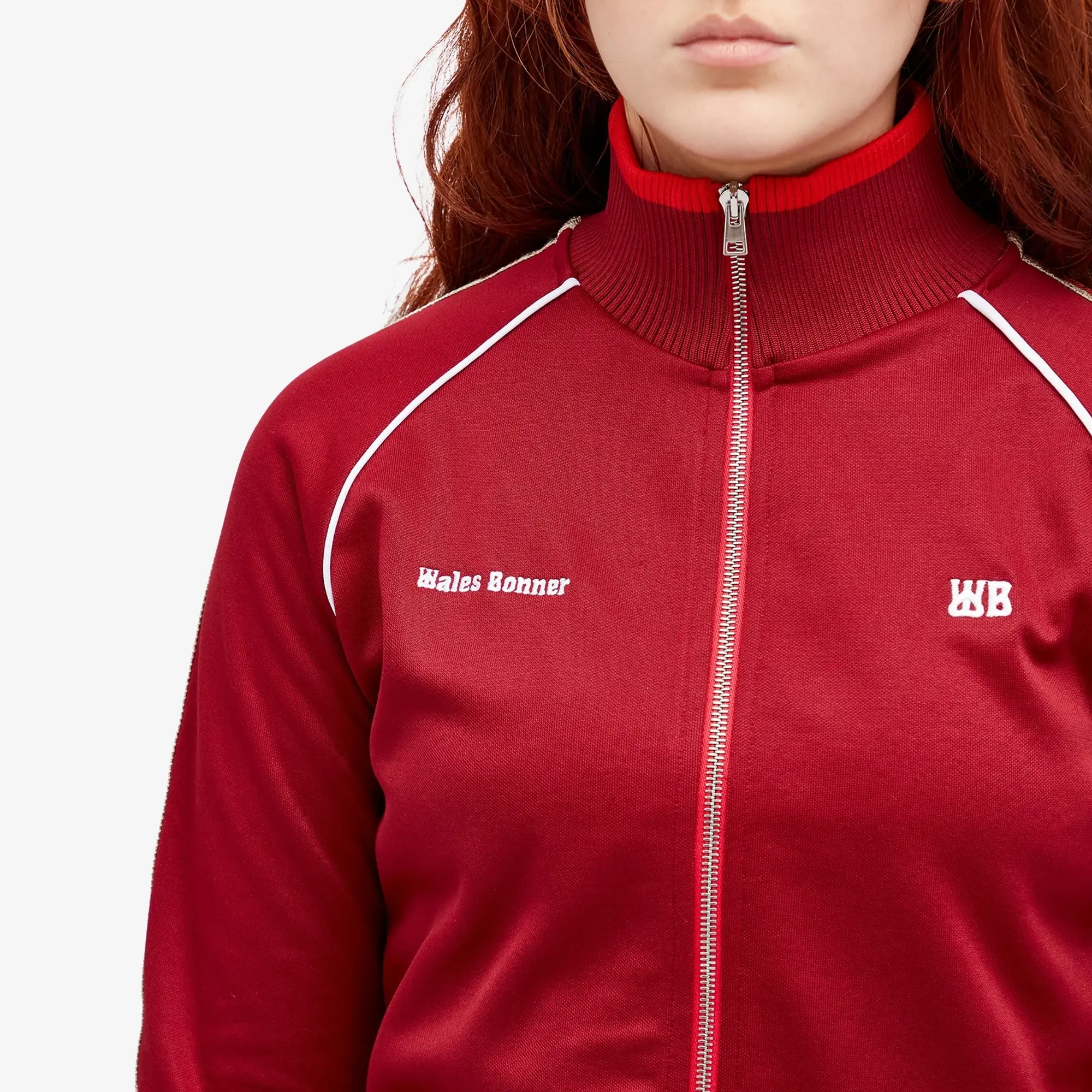 Wales Bonner Women's Shine Track Top Burgundy