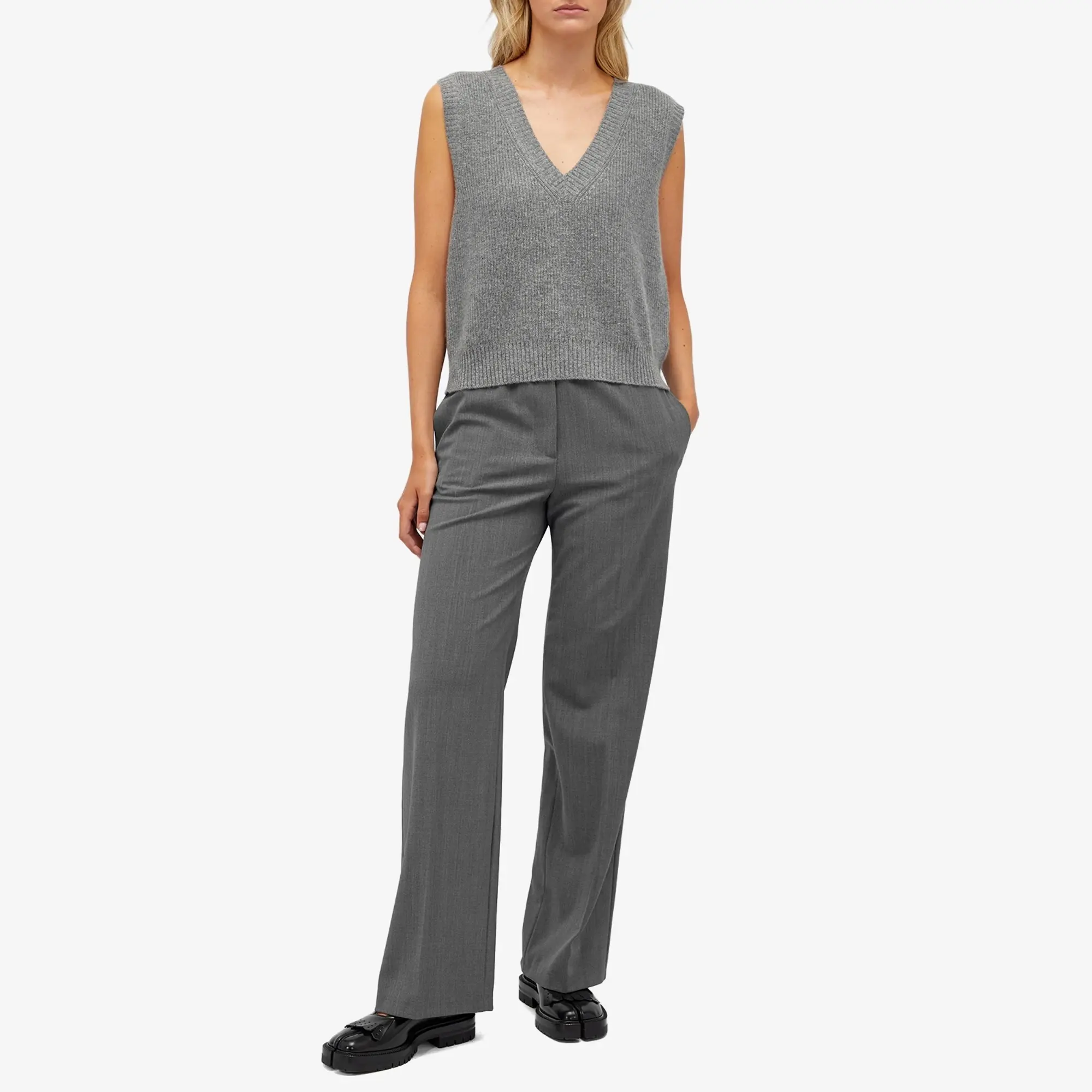 Weekend by Max Mara Women's Straight Leg Trousers Medium Grey