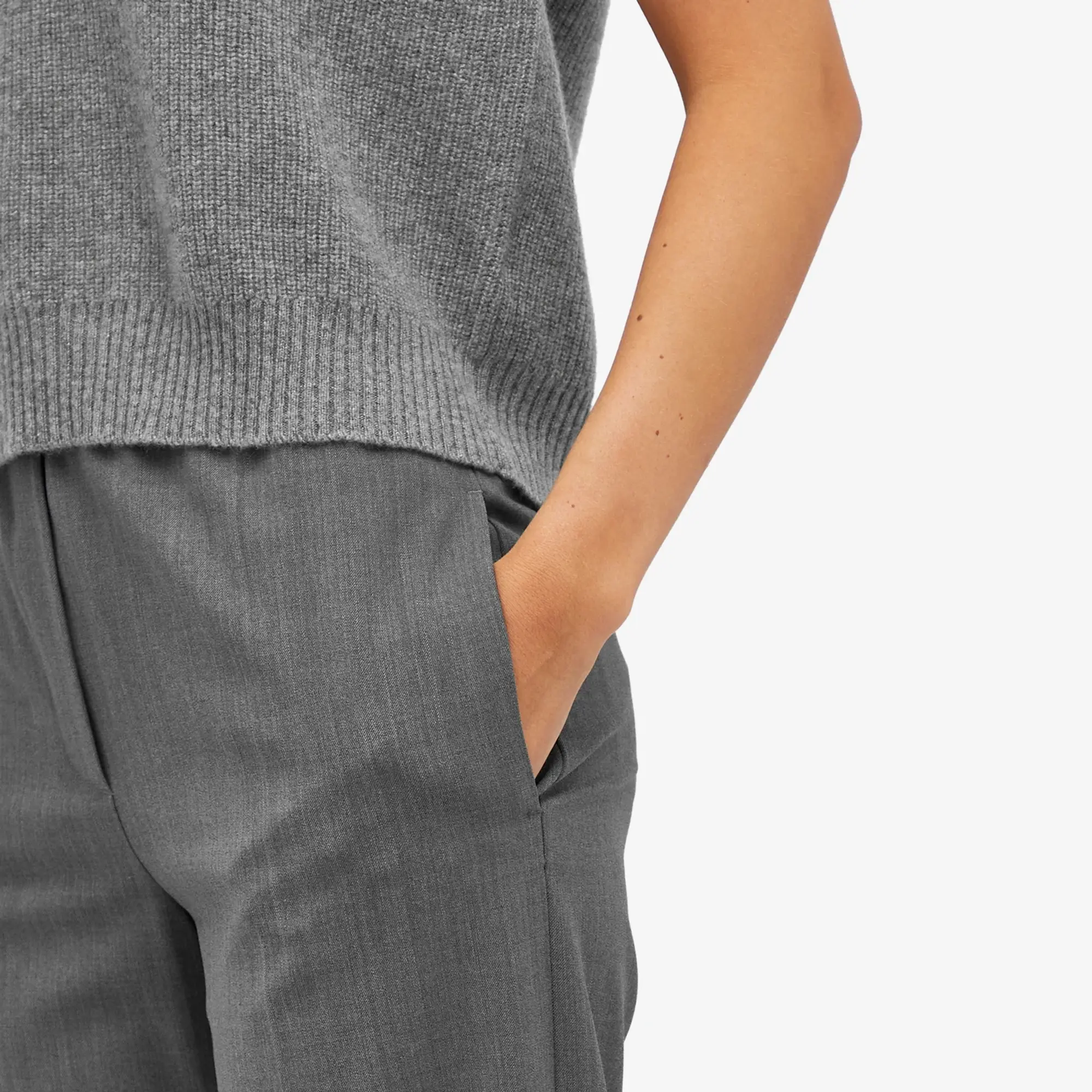 Weekend by Max Mara Women's Straight Leg Trousers Medium Grey