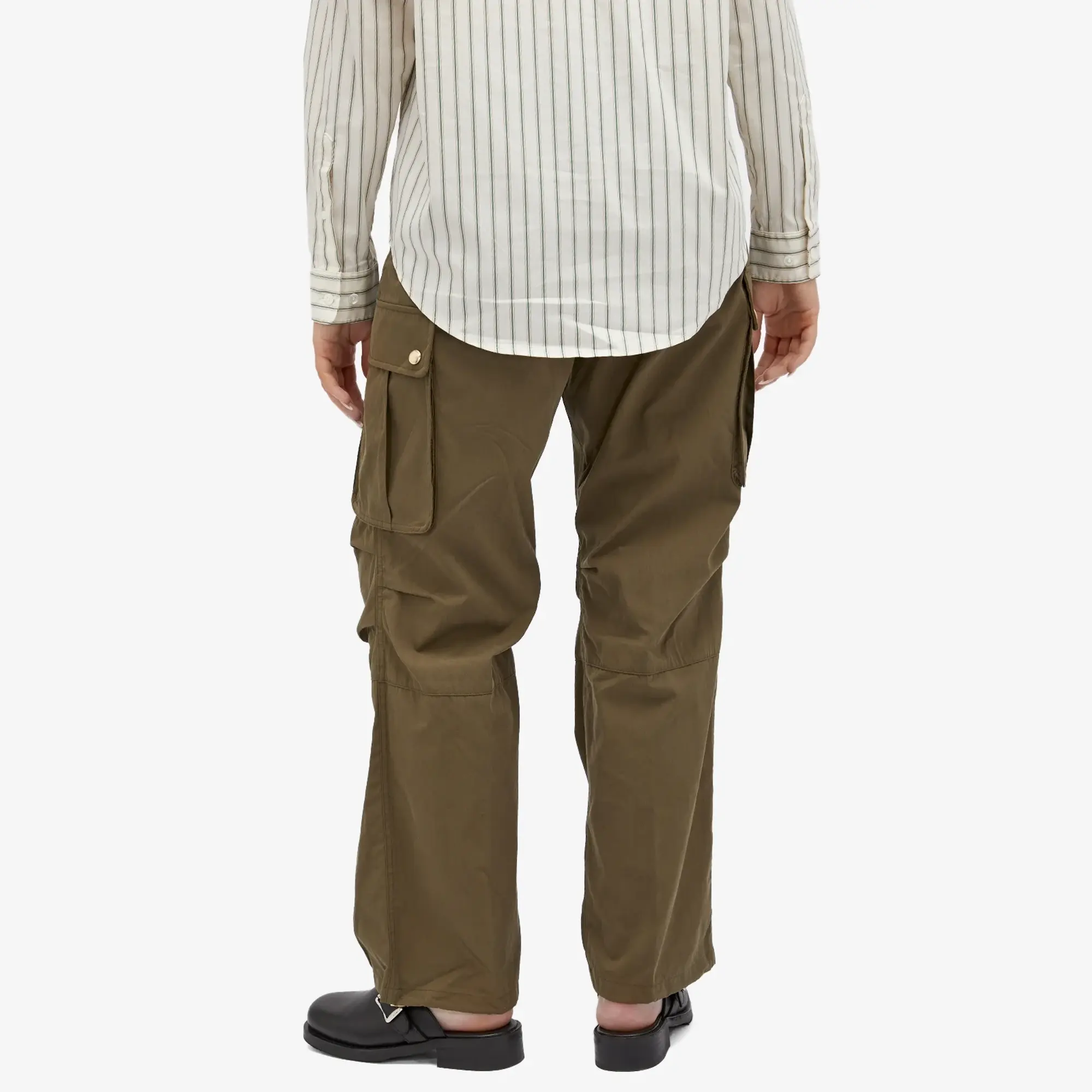 DUNST Women's Semi-Wide Cargo Pants Khaki