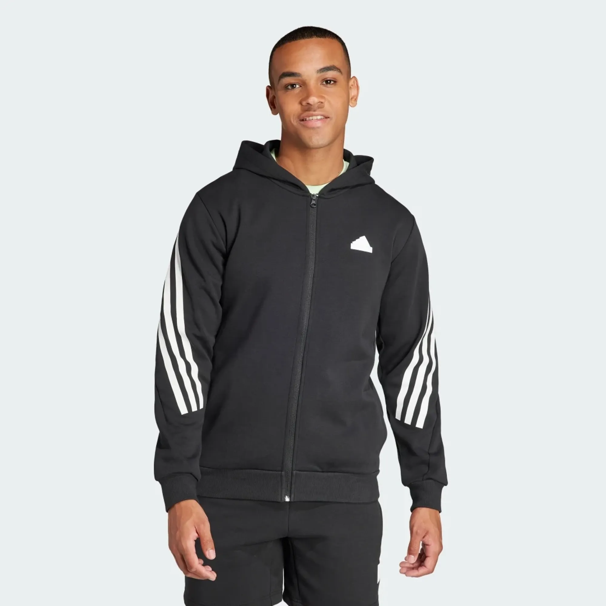 adidas Future Icons 3 Stripes Full Zip Hoodie Mens