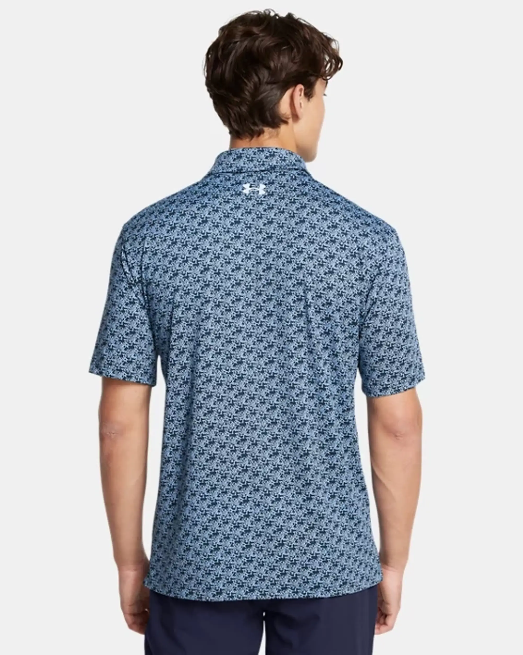 Men's  Under Armour  Playoff 3.0 Printed Polo Midnight Navy / Horizon Blue / Nimbus Blue L