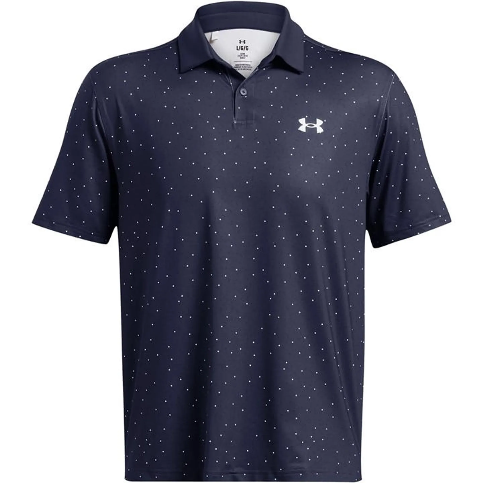 Men's Under Armour Tee To Green Printed Polo Midnight Navy / Black / Halo Gray S