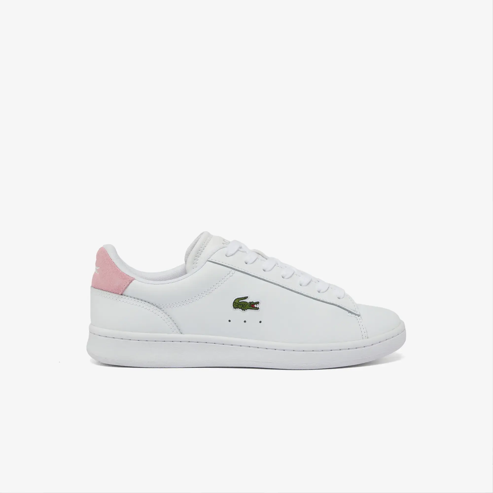 Lacoste Women's Carnaby Set Leather Sneakers - White & Light Pink