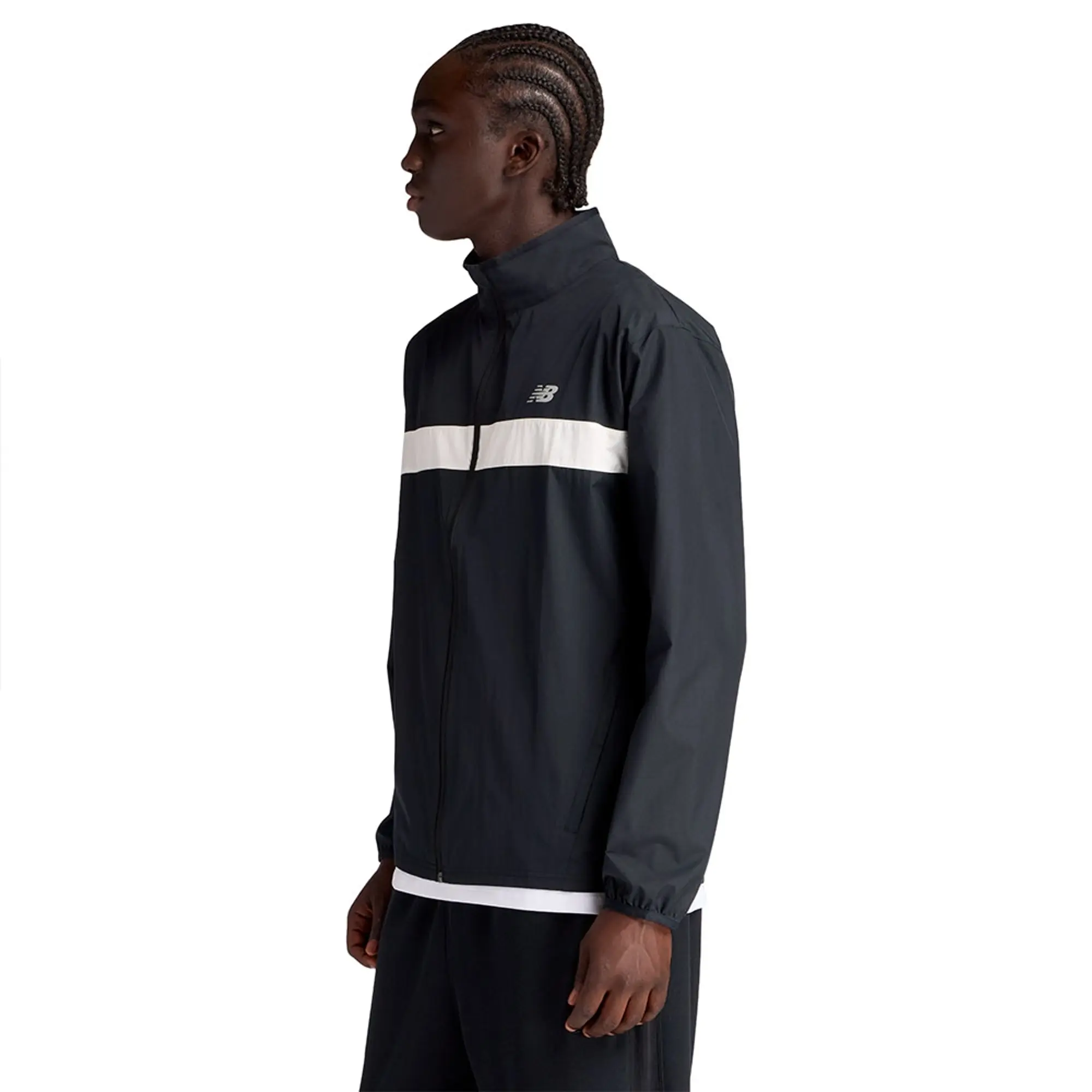 New Balance Men's Sport Essentials Jacket in Green Polywoven