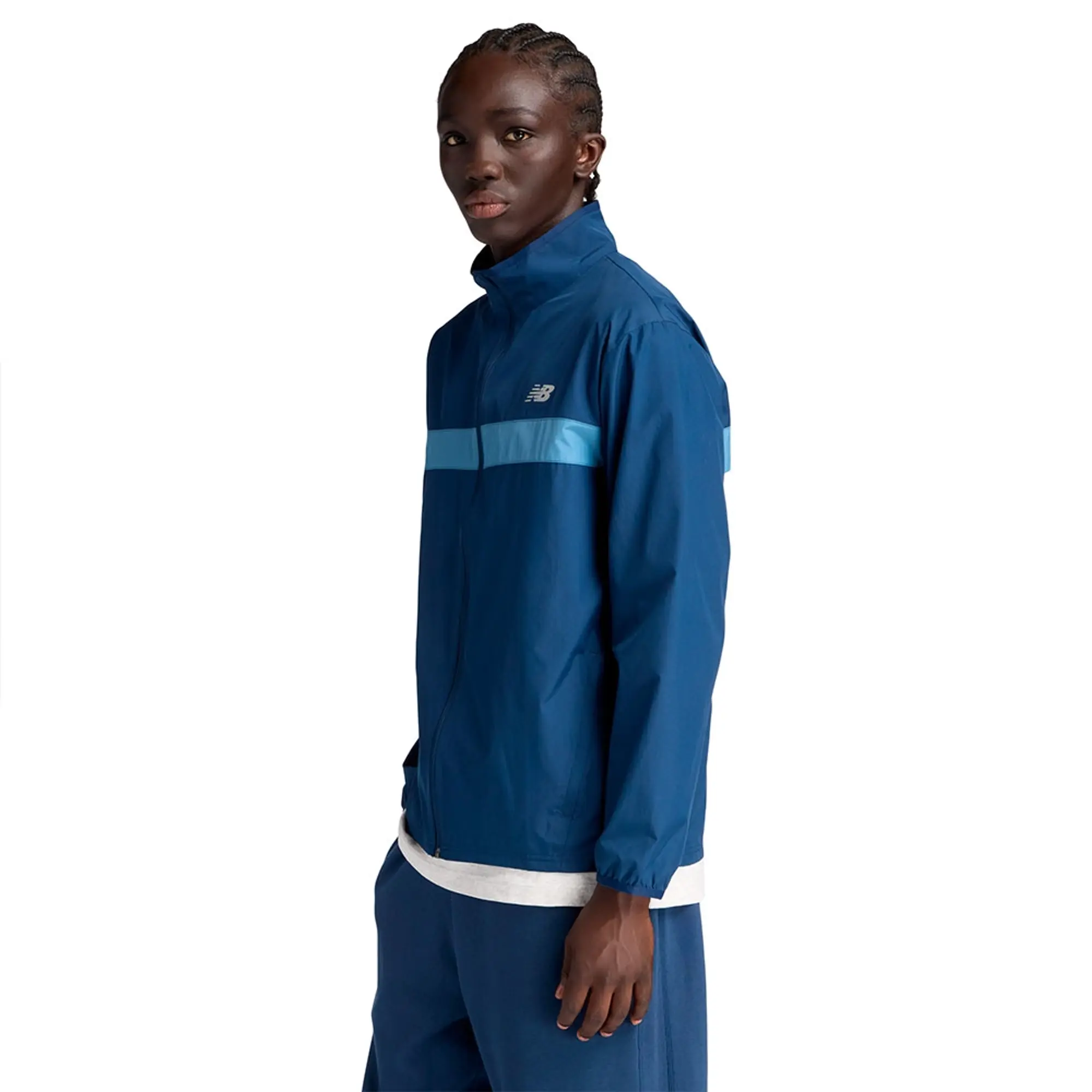 New Balance Men's Sport Essentials Jacket in Green Polywoven