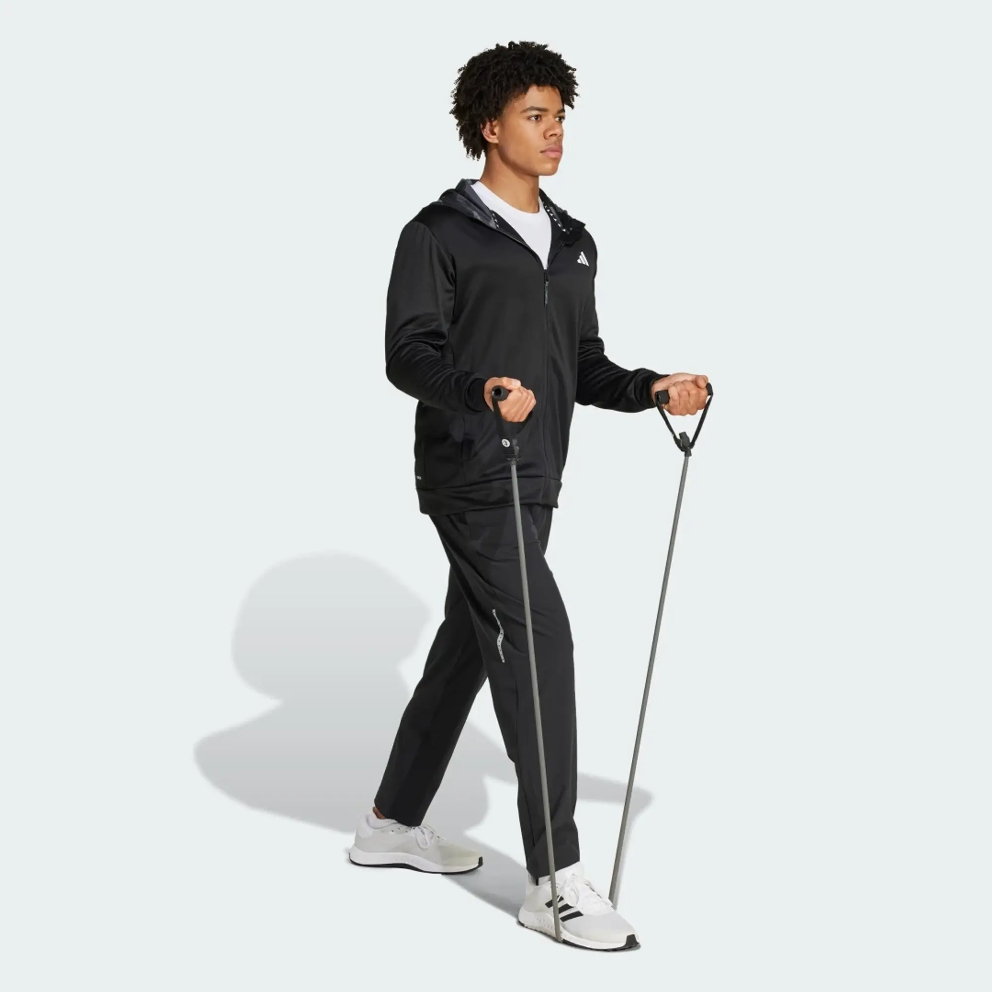 Adidas Train Essentials Camo Full Zip Sweatshirt  L Man -