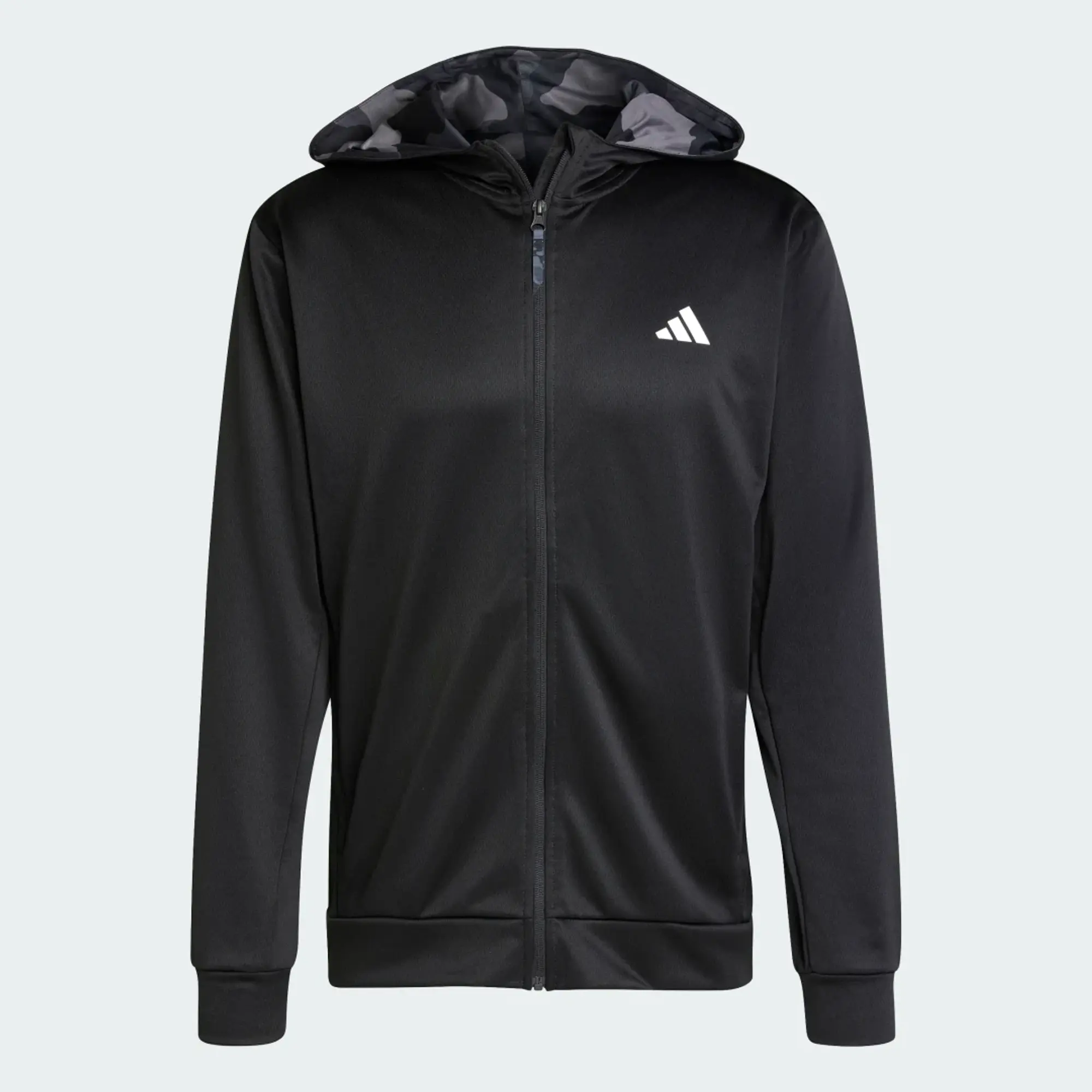 Adidas Train Essentials Camo Full Zip Sweatshirt  L Man -