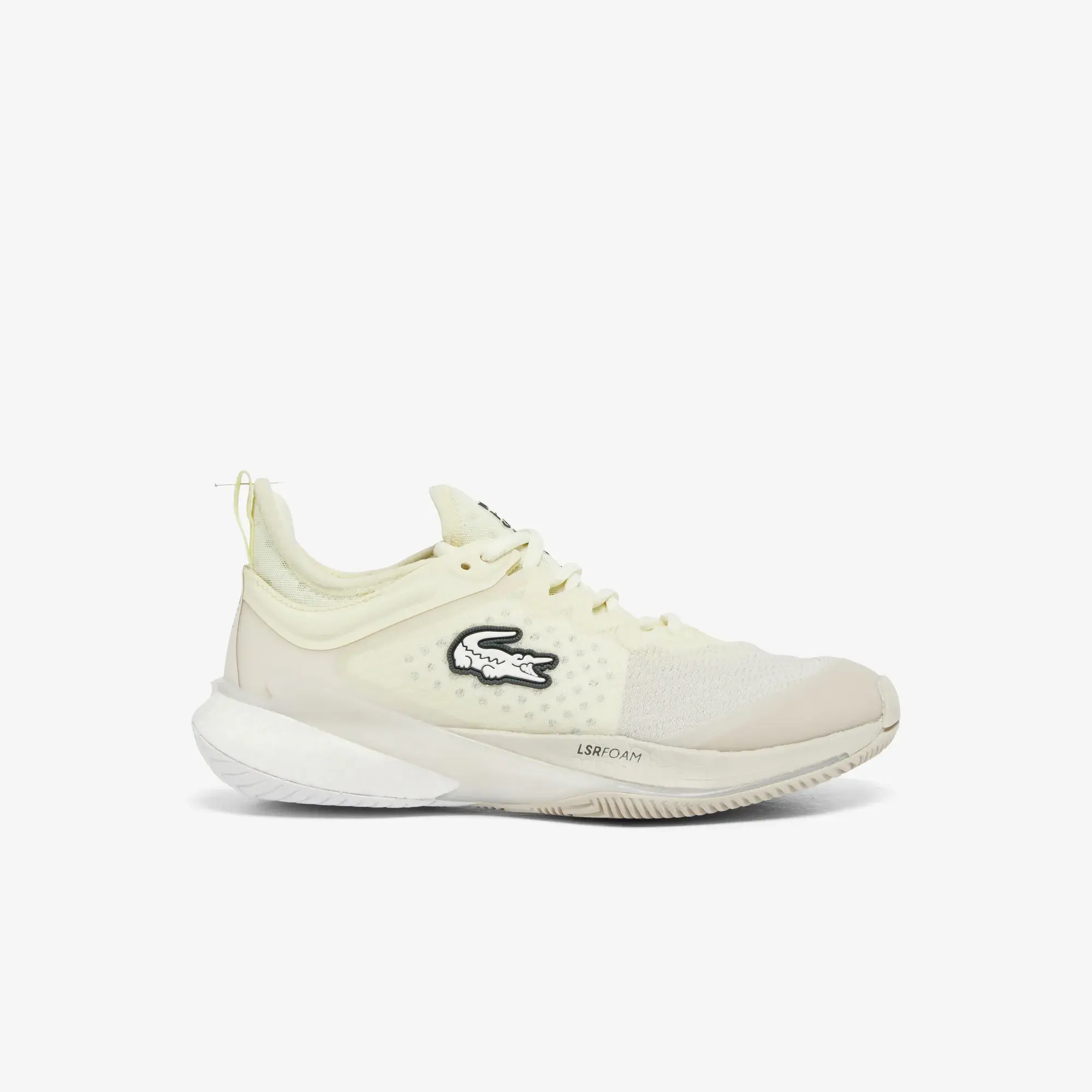 Lacoste Women's AG-LT23 Lite Tennis Shoes - White / Light Yellow