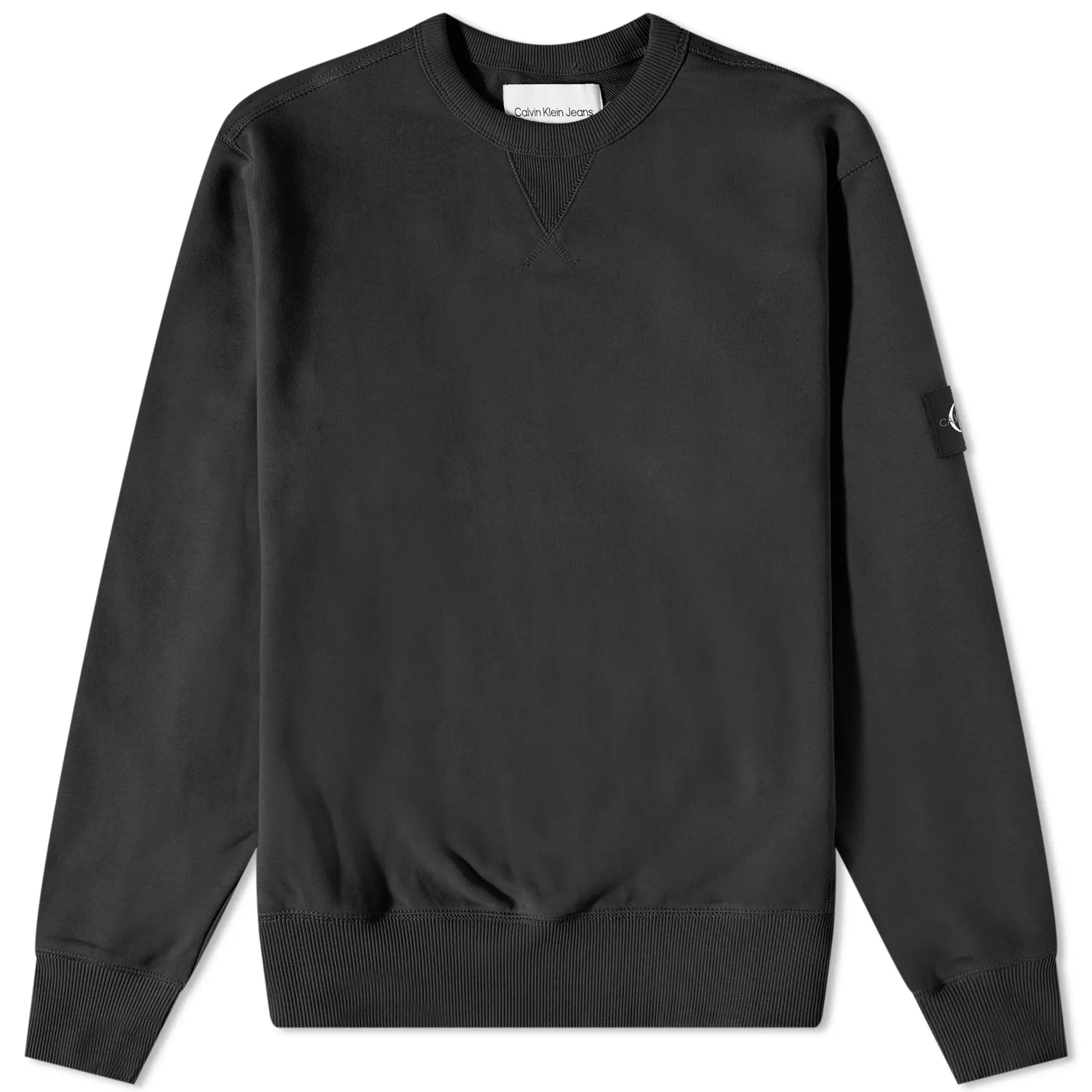 Calvin Klein Men's Monogram Sleeve Badge Sweat CK Black