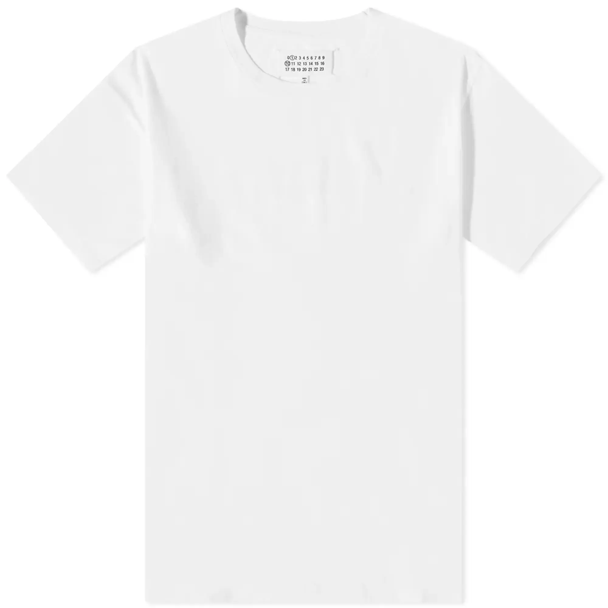 Maison Margiela Men's Colllege Logo T-Shirt Optic White