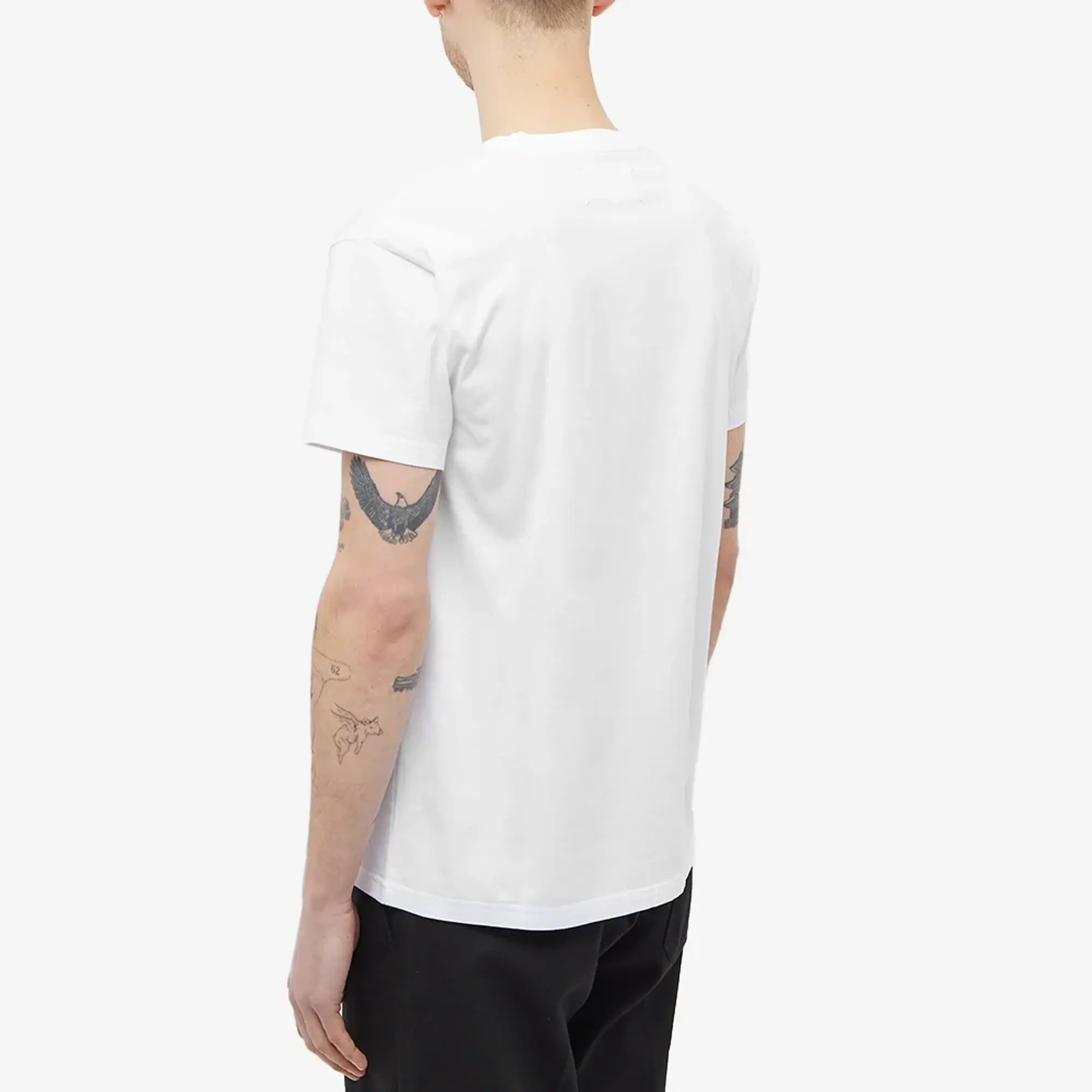 Maison Margiela Men's Colllege Logo T-Shirt Optic White