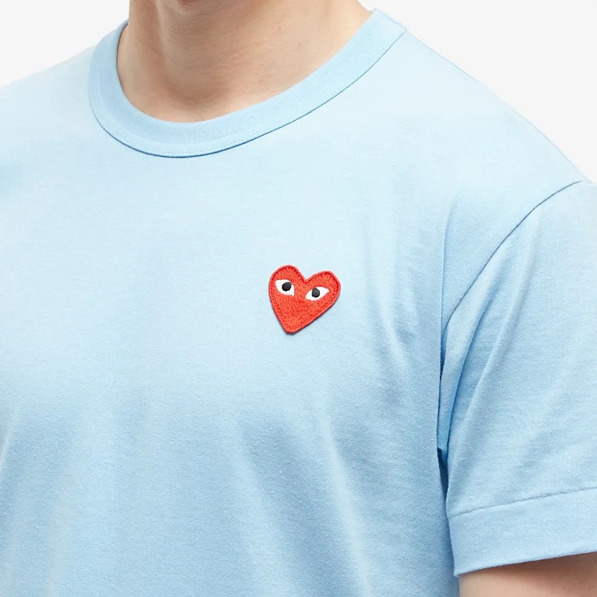 Comme des Garçons Play Comme des Garcons Play Red Heart T-Shirt Blue