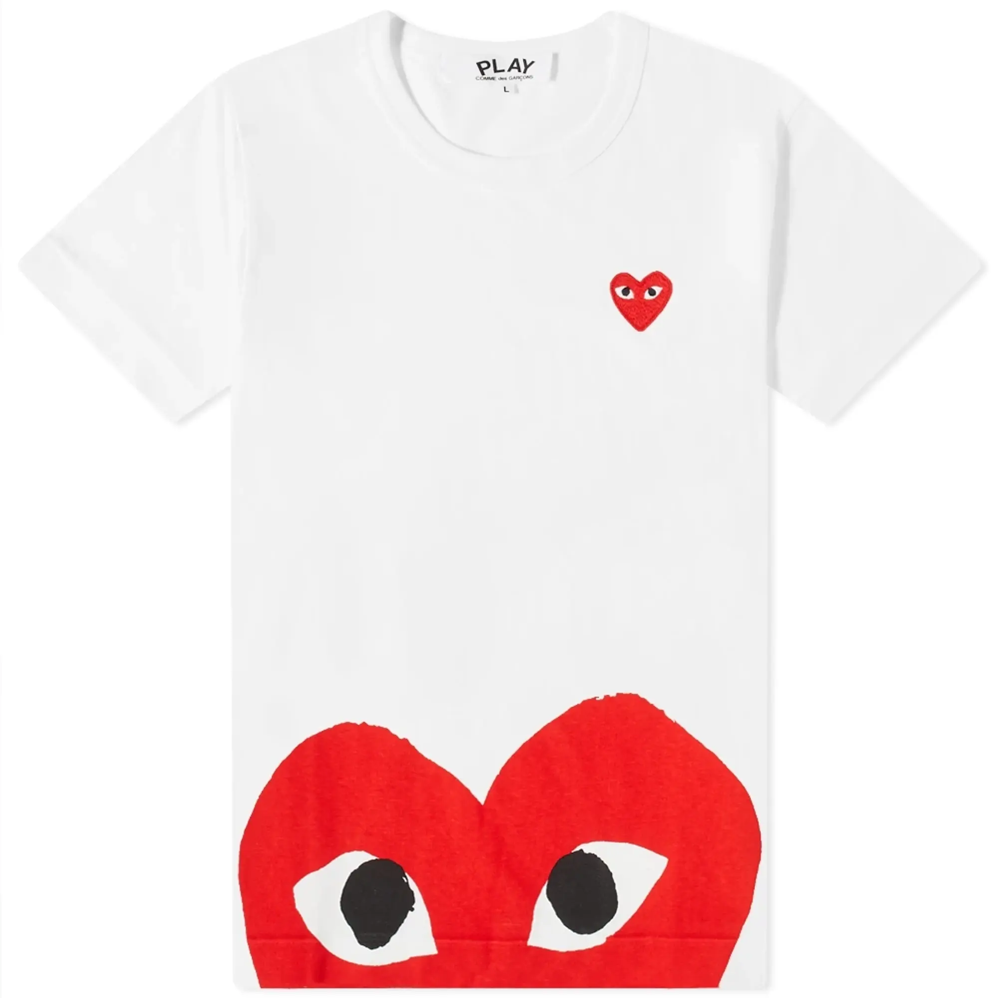 Comme des Garçons Play Comme des Garcons Play Women's Double Red Heart T-Shirt White/Red