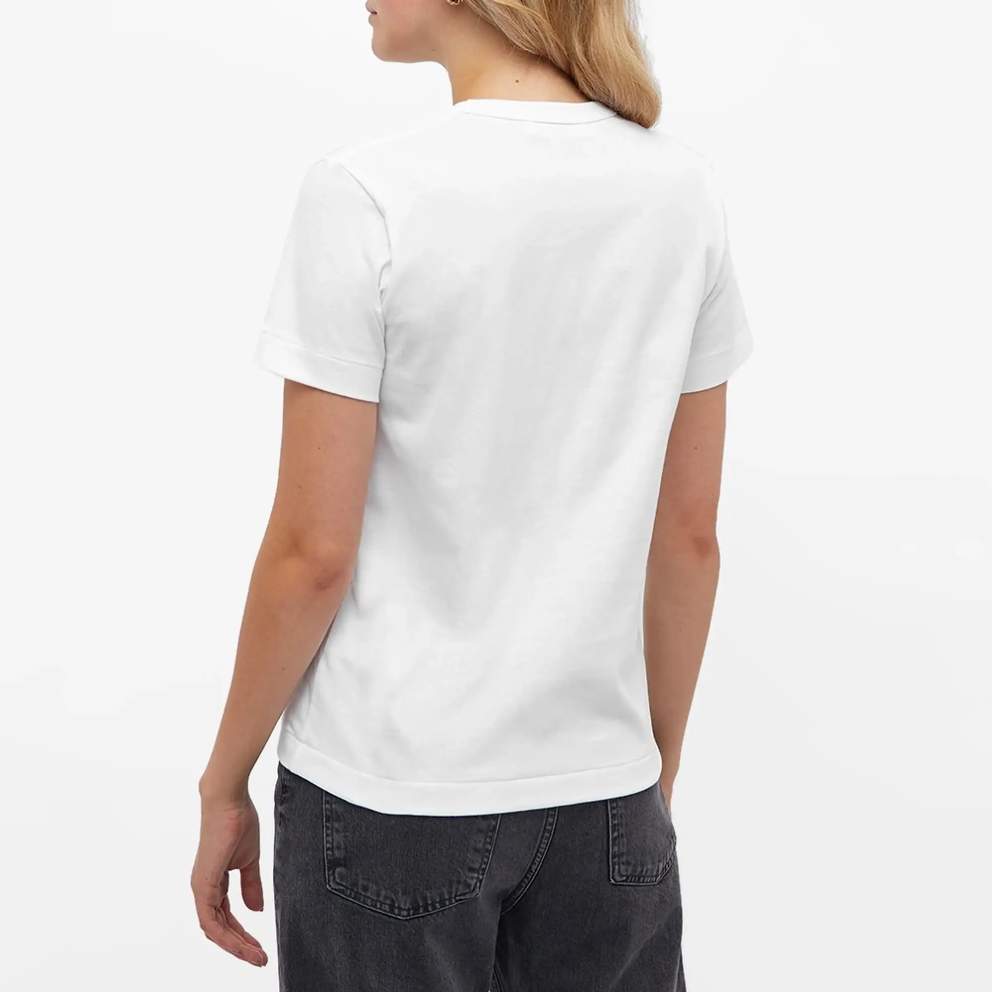Comme des Garçons Play Comme des Garcons Play Women's Double Red Heart T-Shirt White/Red