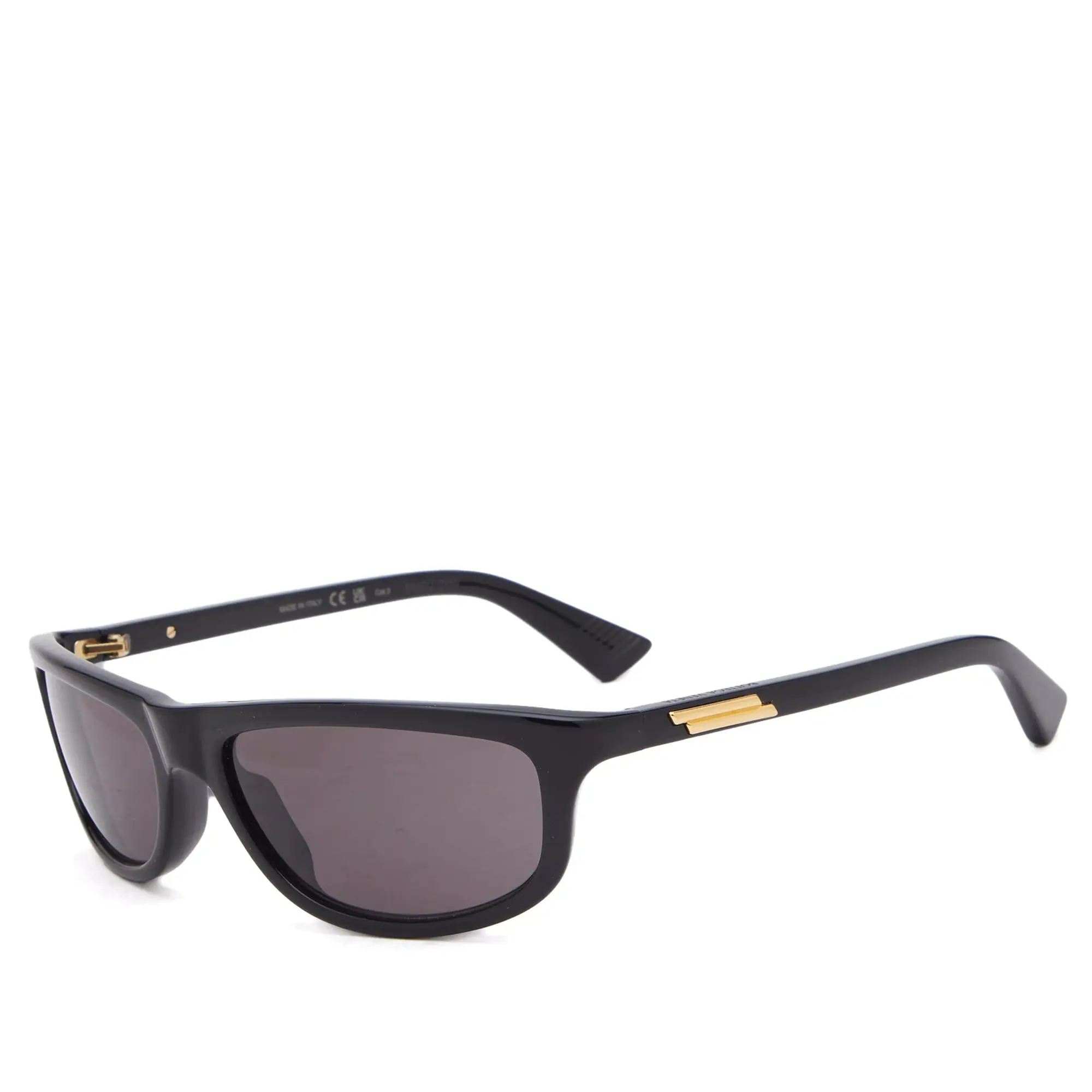 Bottega Veneta Eyewear Bottega Veneta Slim Ribbon Sunglasses Black/Grey