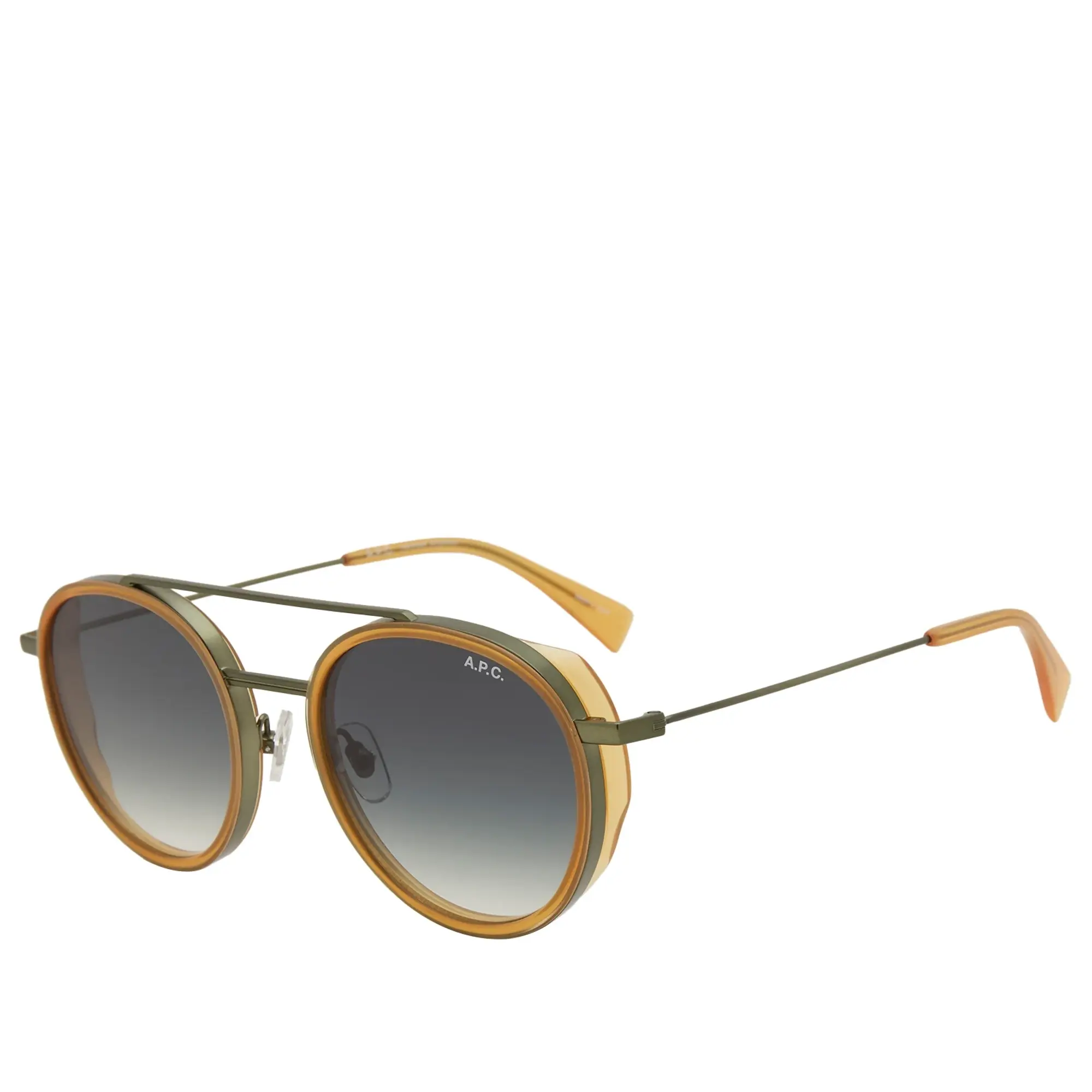 A.P.C. Men's Nico Sunglasses Milky Yellow