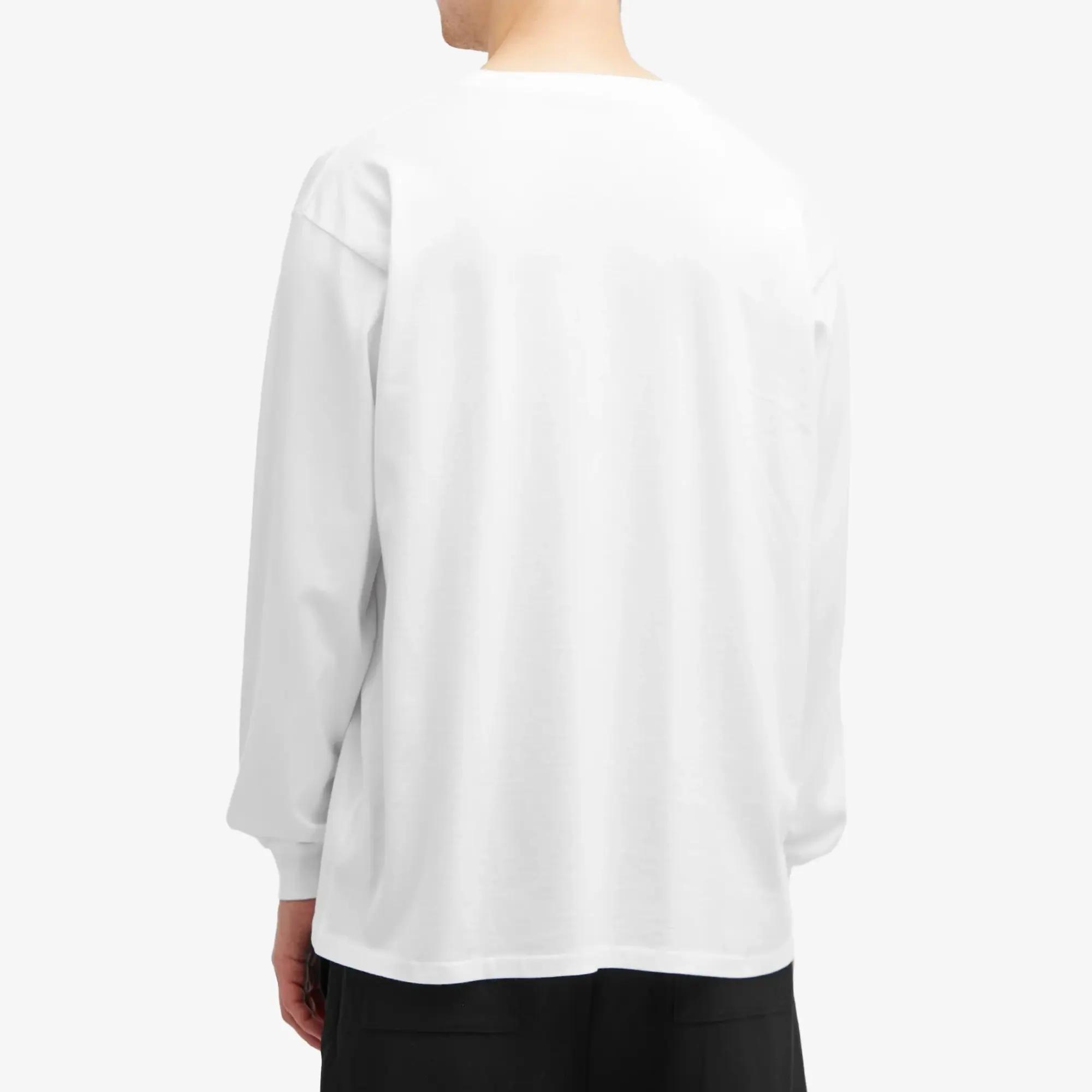 Auralee Men's Luster Plaiting Long Sleeve T-Shirt White