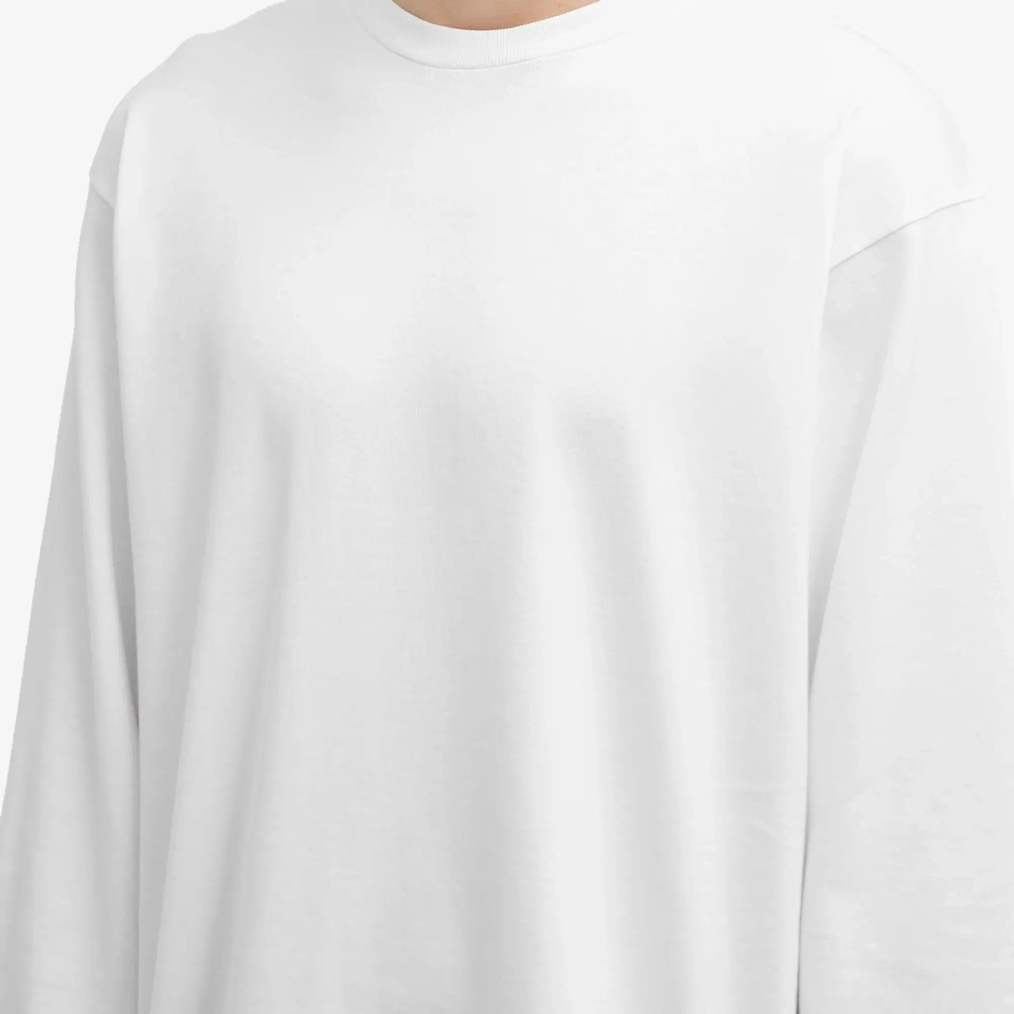 Auralee Men's Luster Plaiting Long Sleeve T-Shirt White